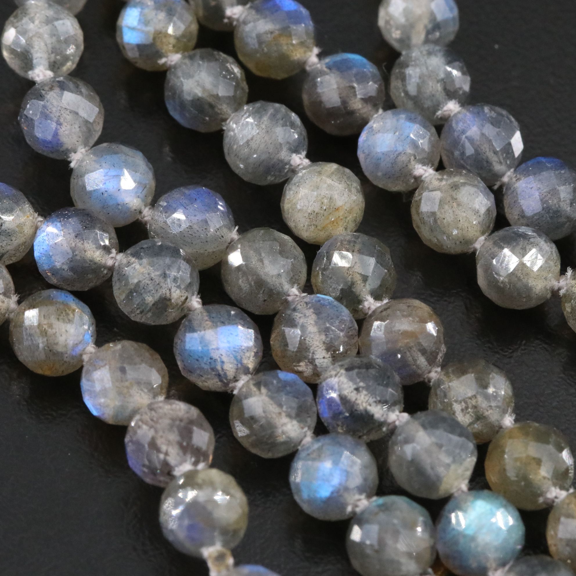 Sheryl Lowe Sterling Labradorite and Diamond Necklace and Cross Pendant