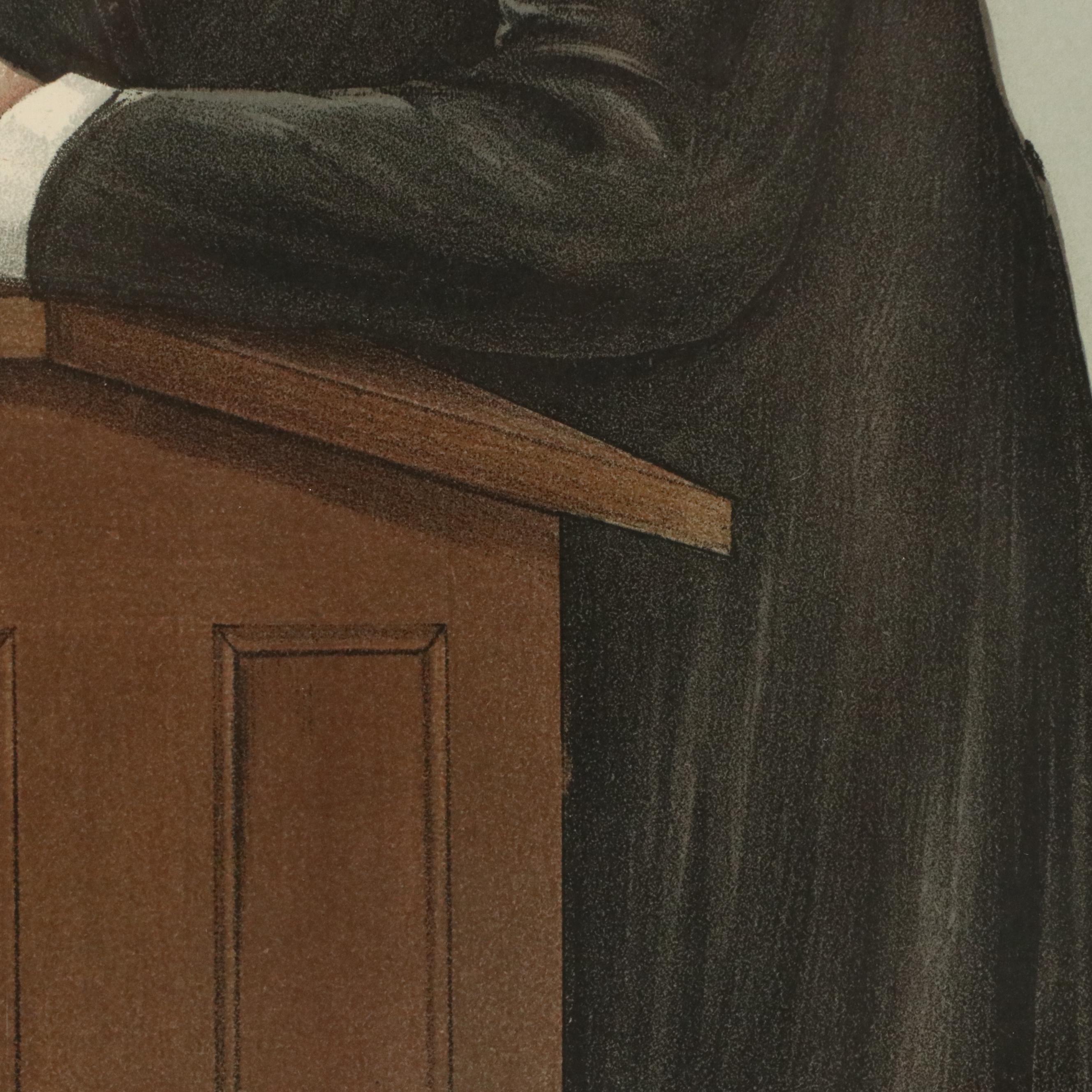 Arthur Witherby Chromolithograph for Vanity Fair "Medical Jurisprudence," 1899