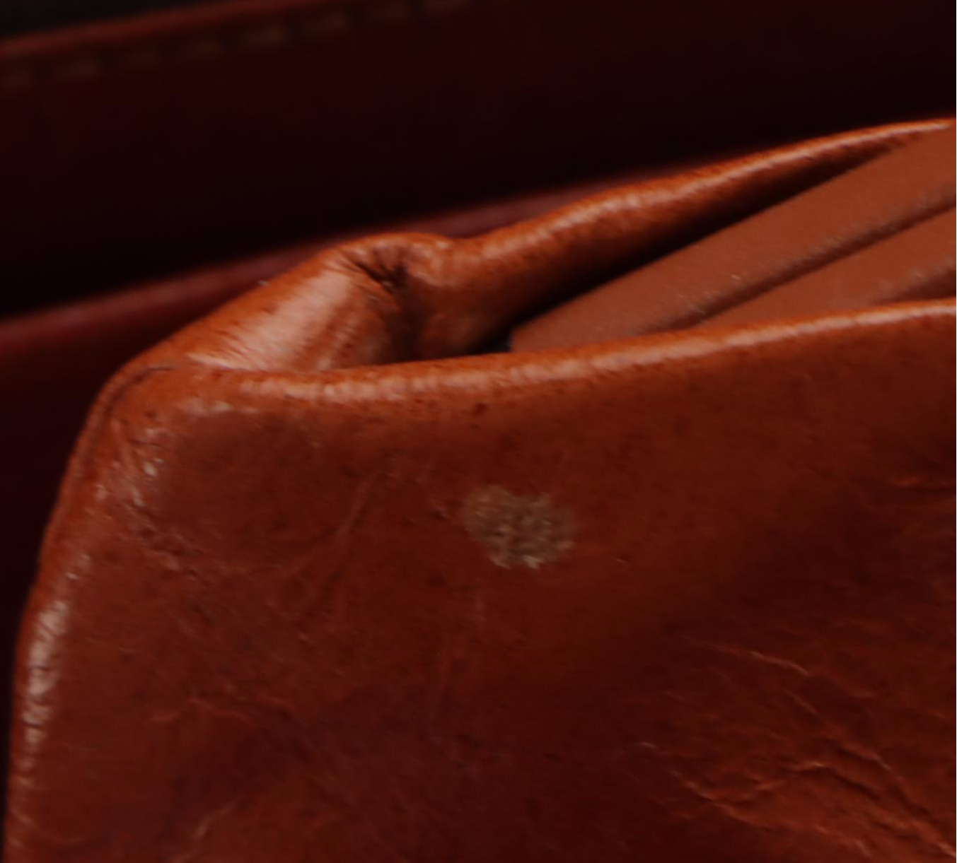 Structured Handbag in Red Brown Glossy Alligator Skin Leather, Mid-20th Century