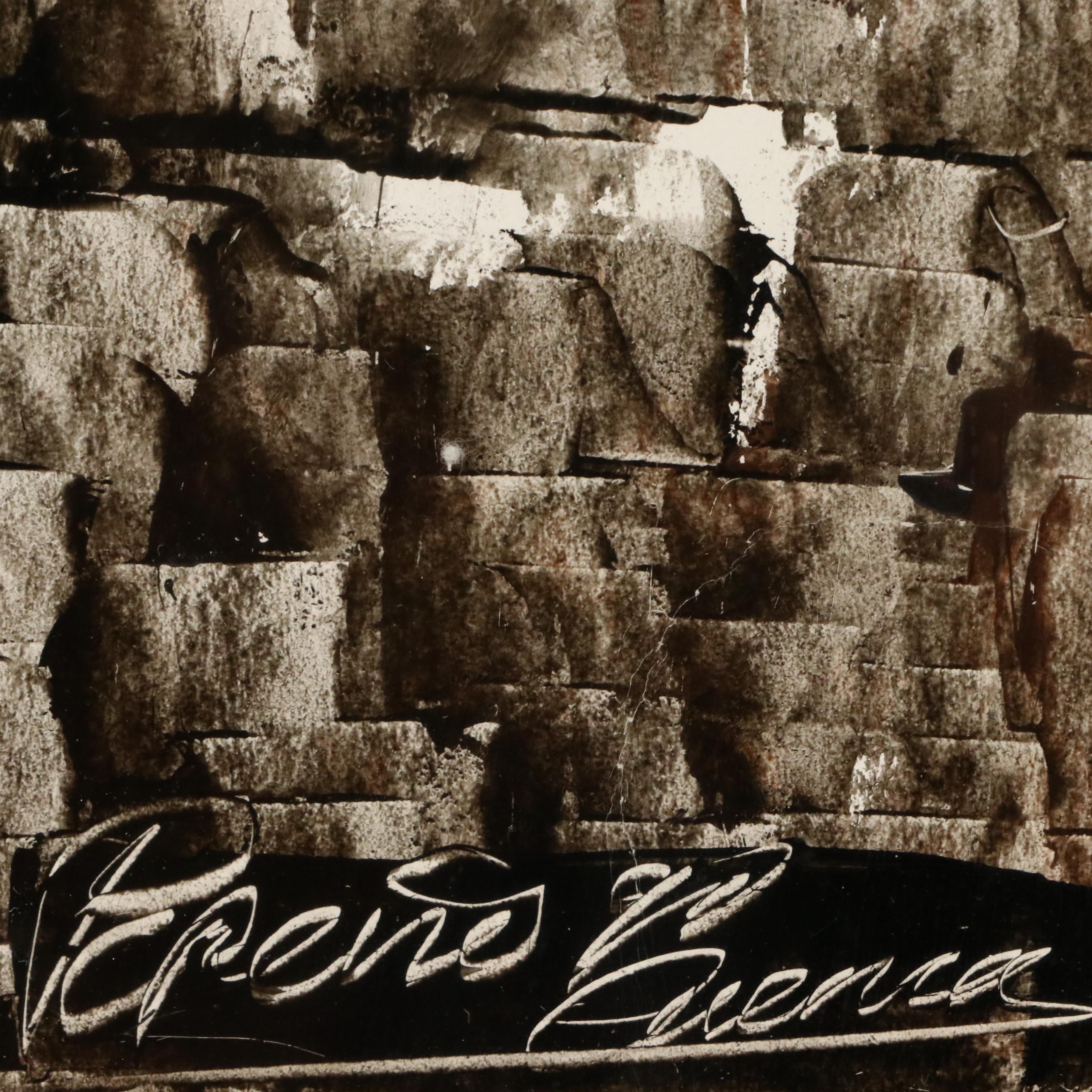 Acrylic Painting of Casas Colgadas in Cuenca, Spain, Mid-to-Late 20th Century