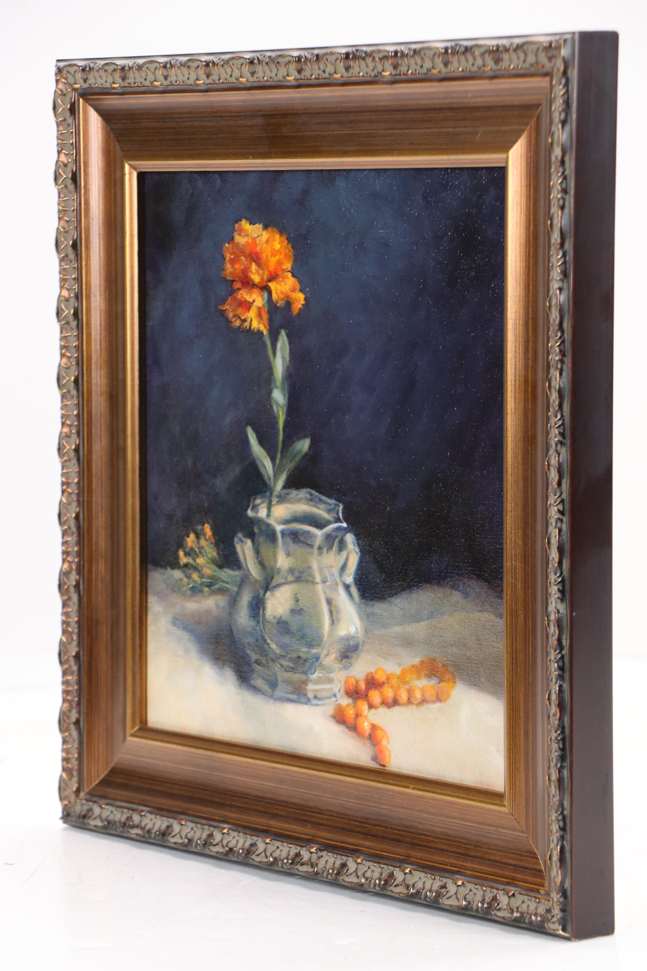 BJ Wettach Floral Still Life Oil Painting, Late 20th/Early 21st Century