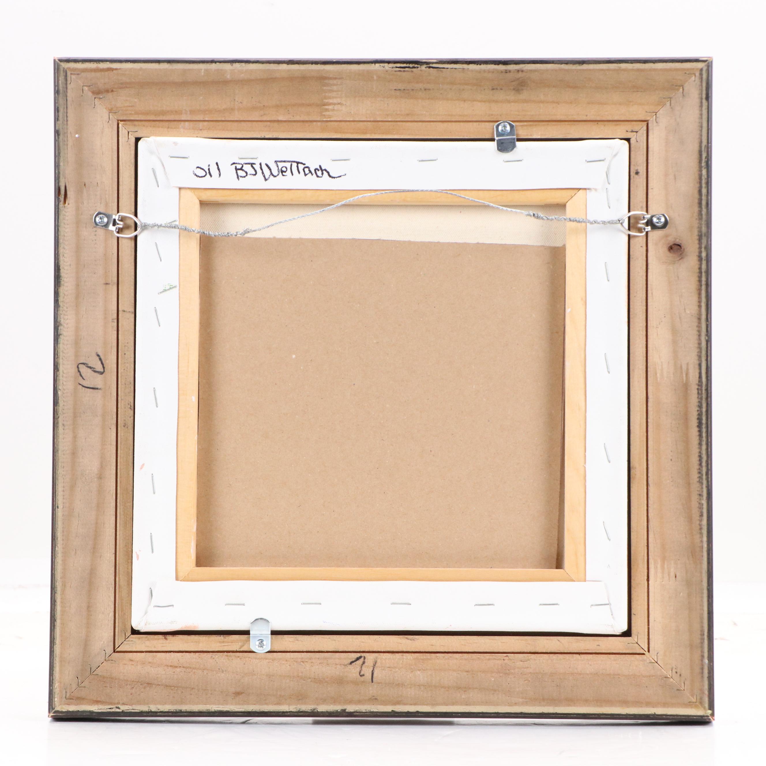 BJ Wettach Floral Still Life Oil Painting, Late 20th/Early 21st Century