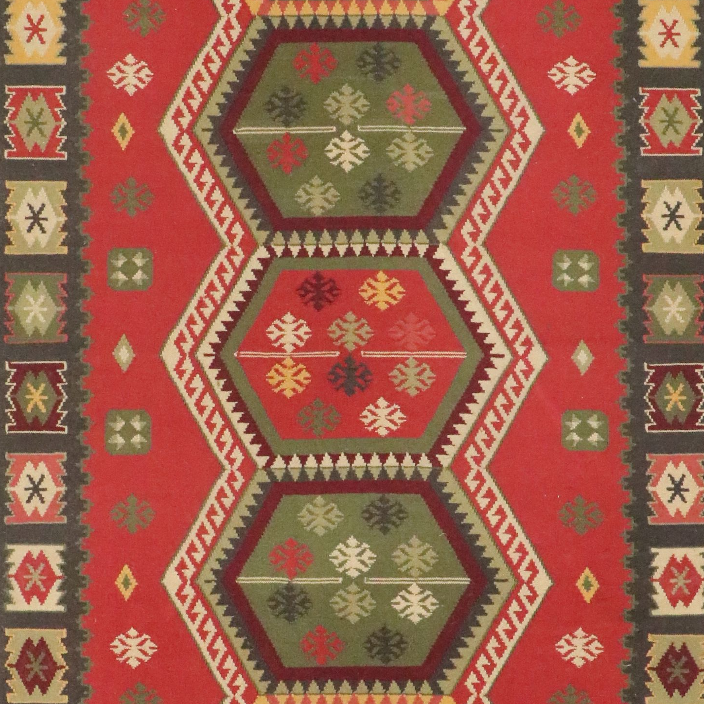 6'3 x 9'11 Handwoven Turkish Malatya Area Rug