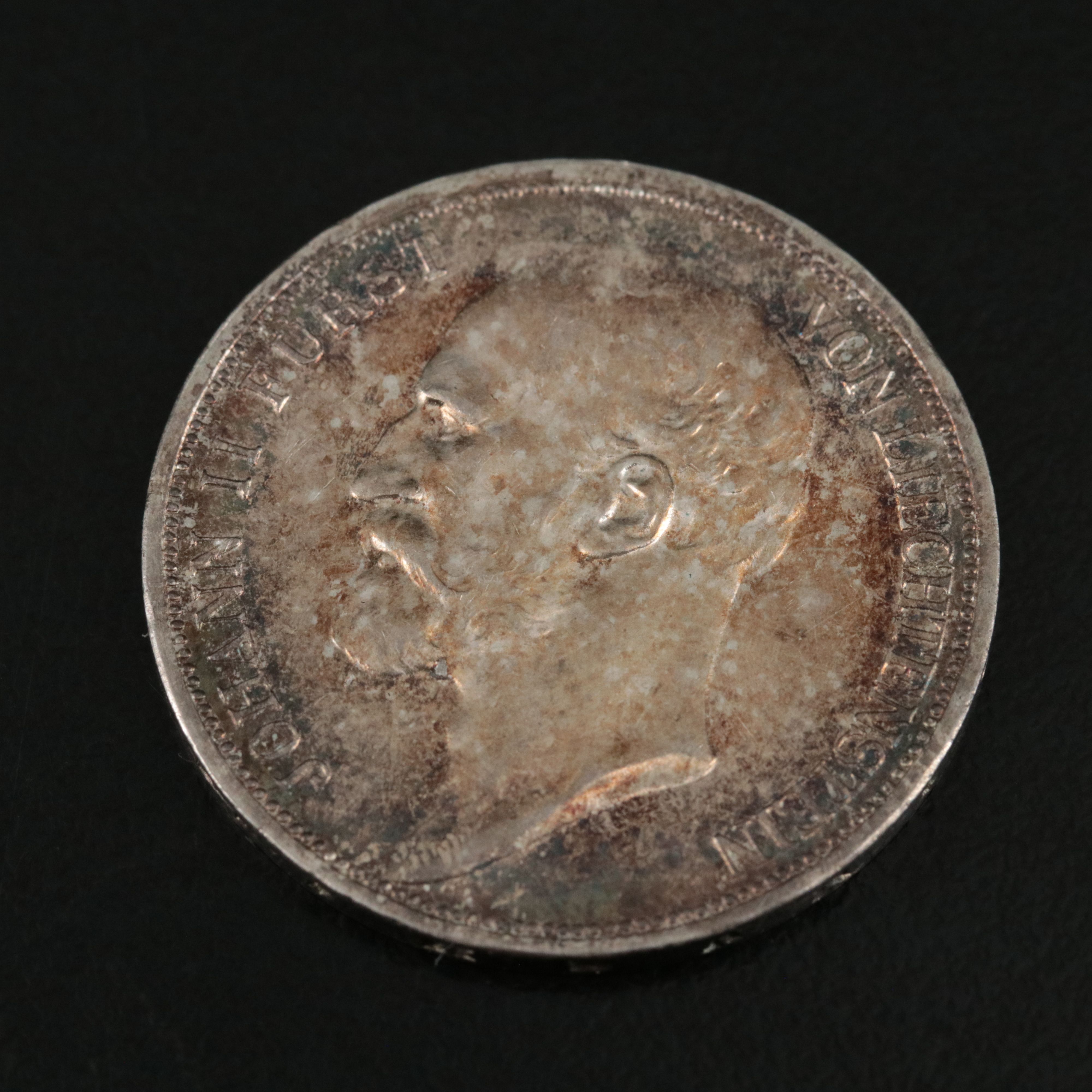 1915 Liechtenstein Silver Two Kroner