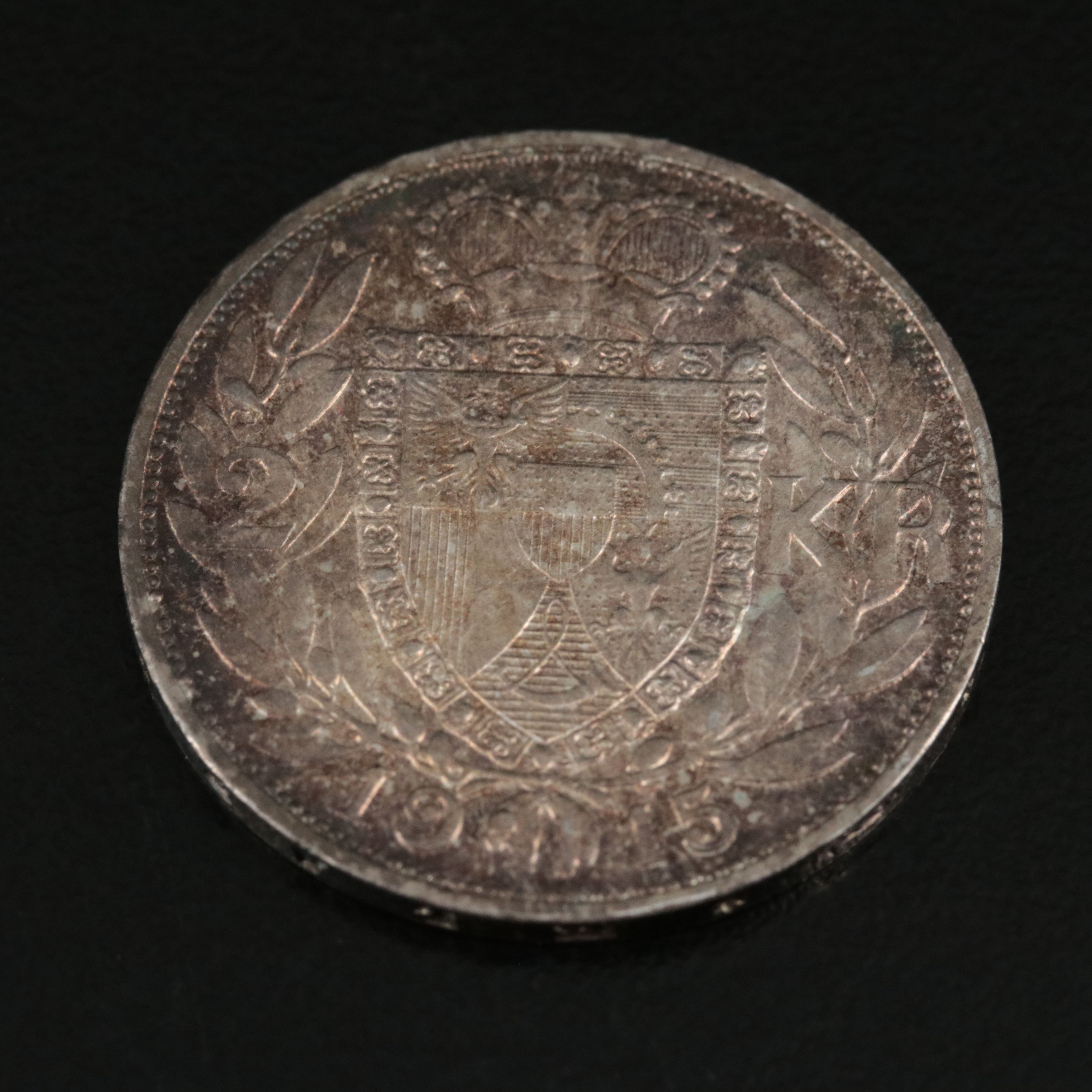 1915 Liechtenstein Silver Two Kroner