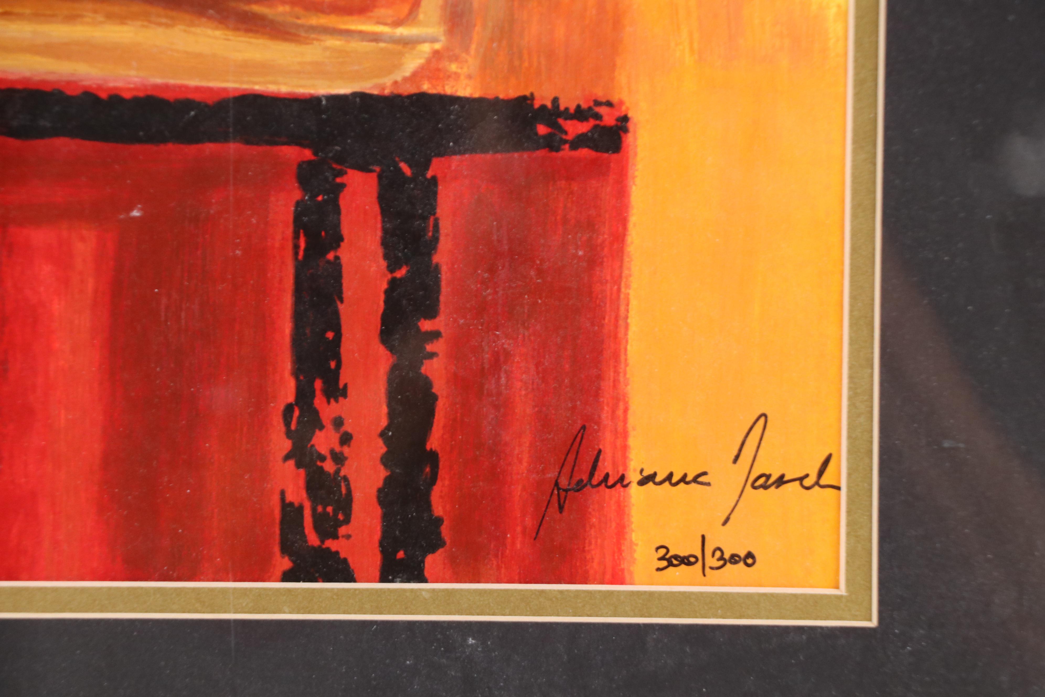 Adriana Naveh Serigraph "Contemplation," Late 20th Century