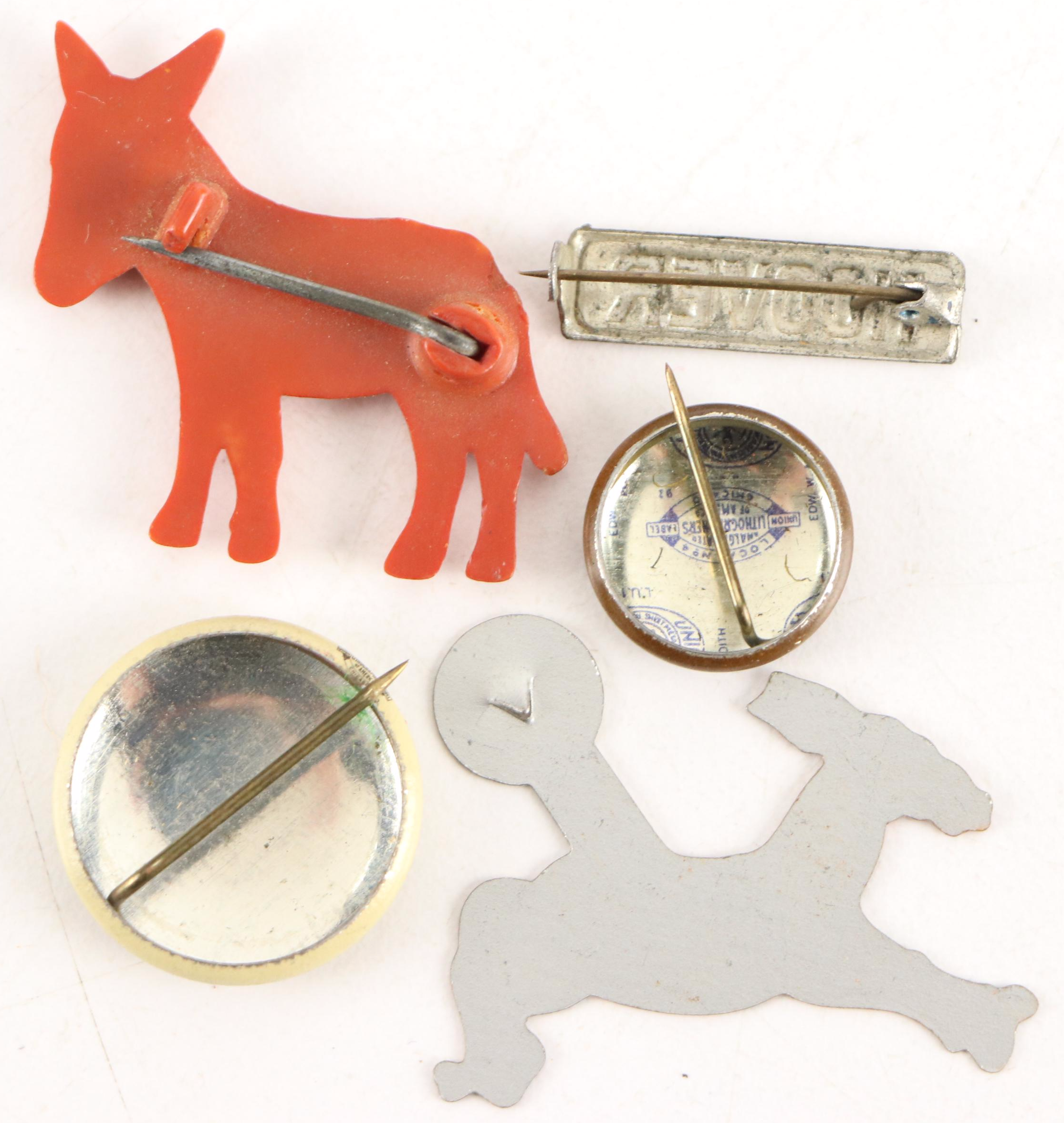 Franklin Roosevelt, Harry Truman, and Other Political Pinbacks