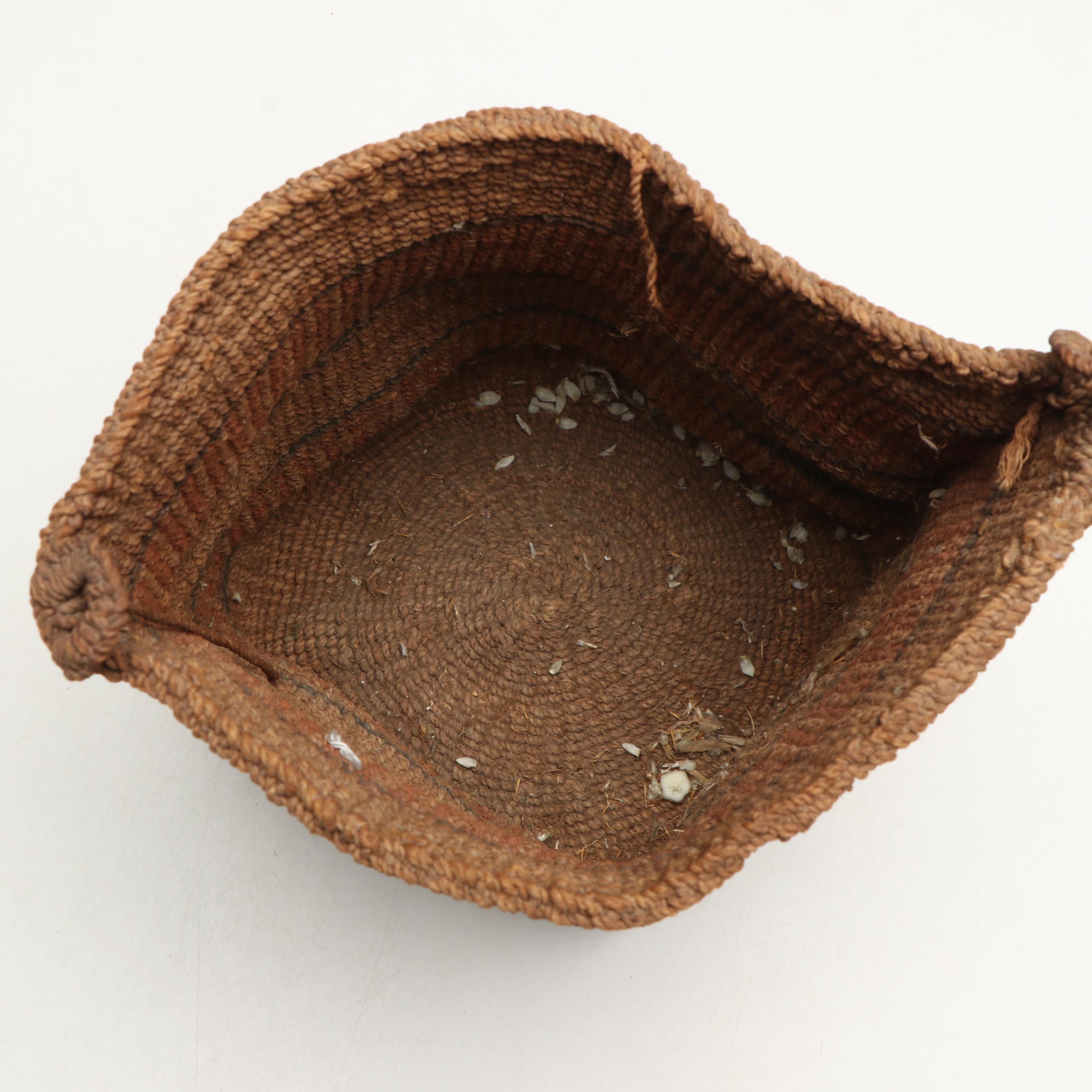 Indigenous Pacific Northwest Plateau Plaited Puyallup Basket