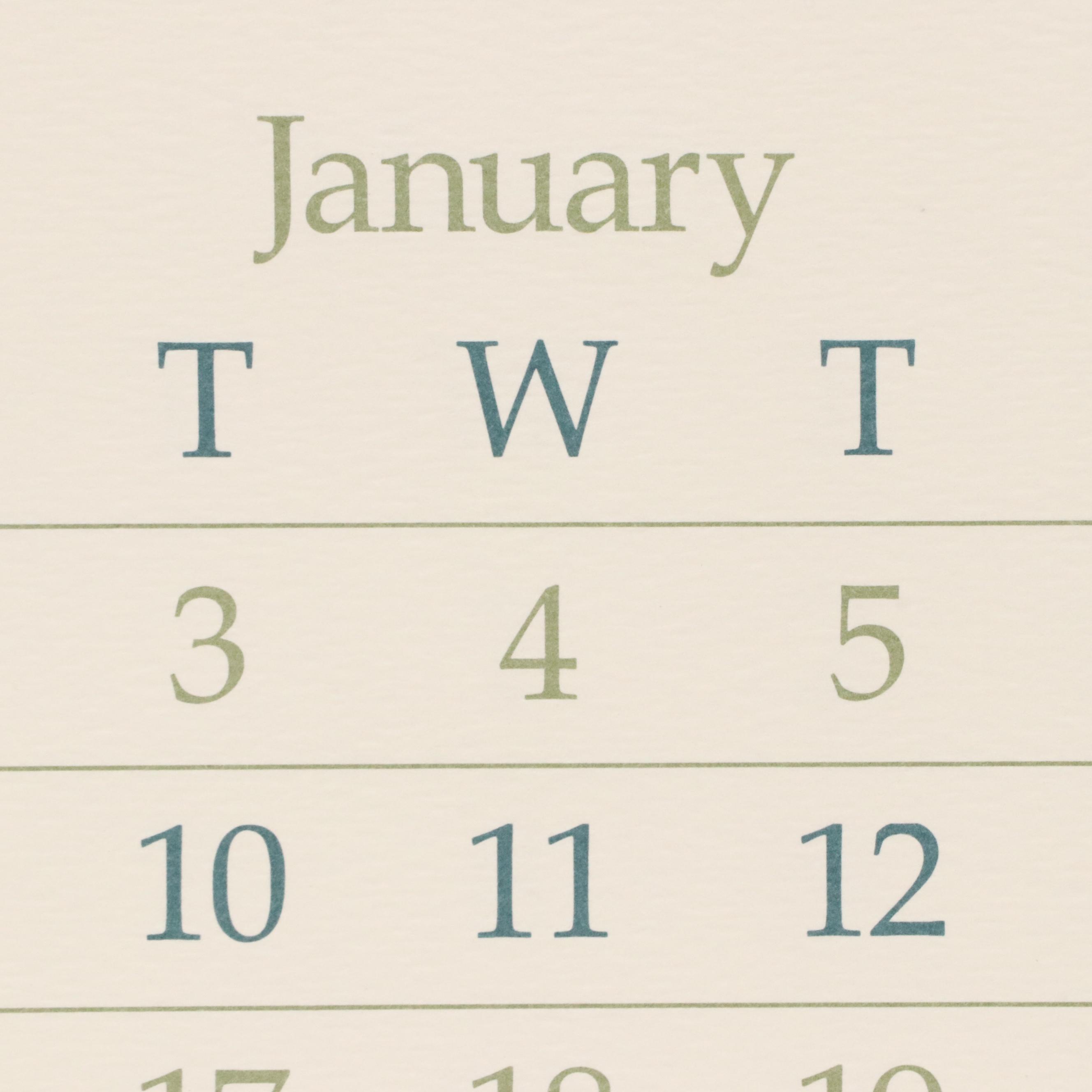 Robert Fabe Offset Lithograph Calendars for 1988 and 1989