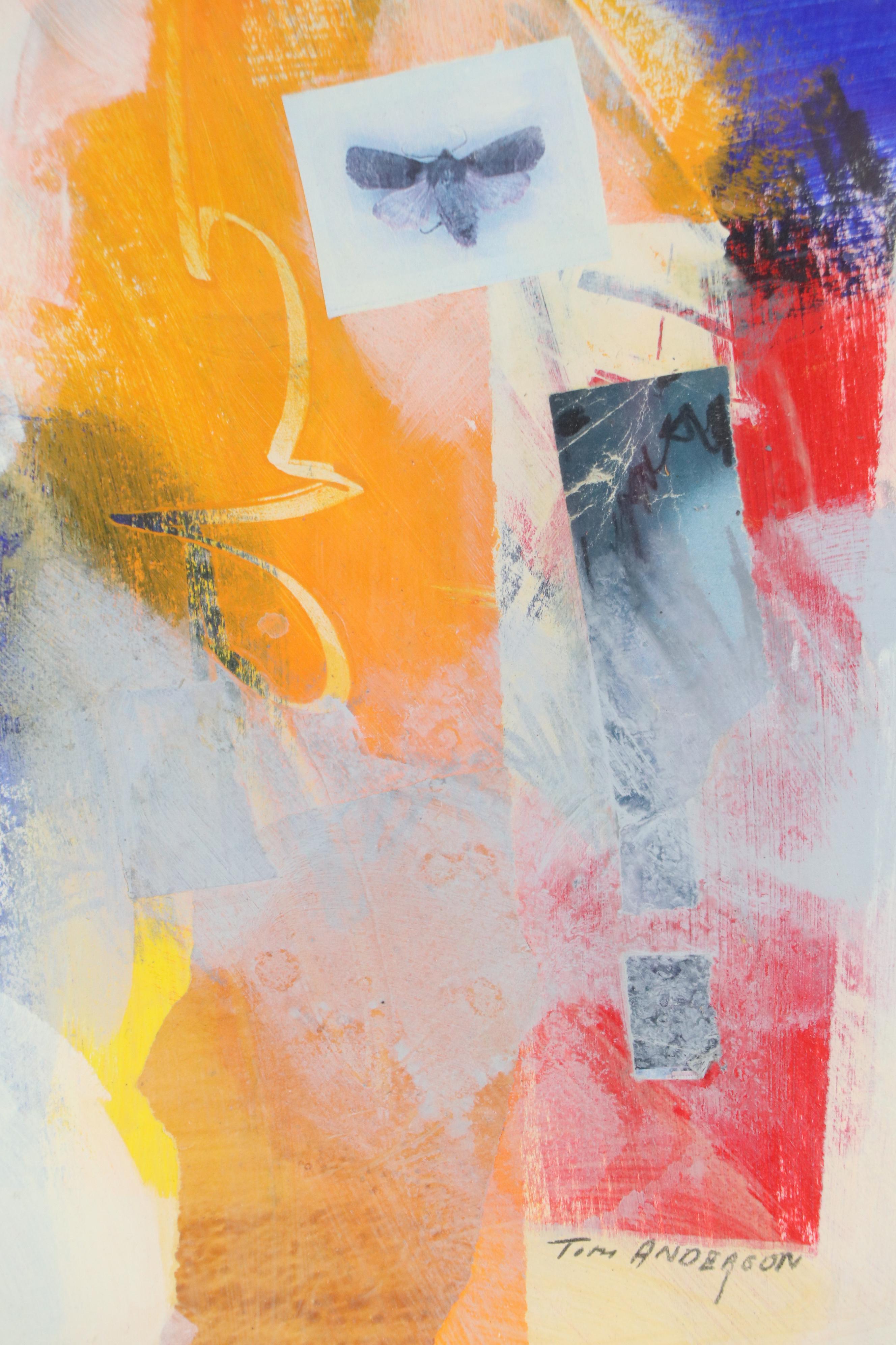 Tom Anderson Abstract Expressionistic Mixed Media Painting