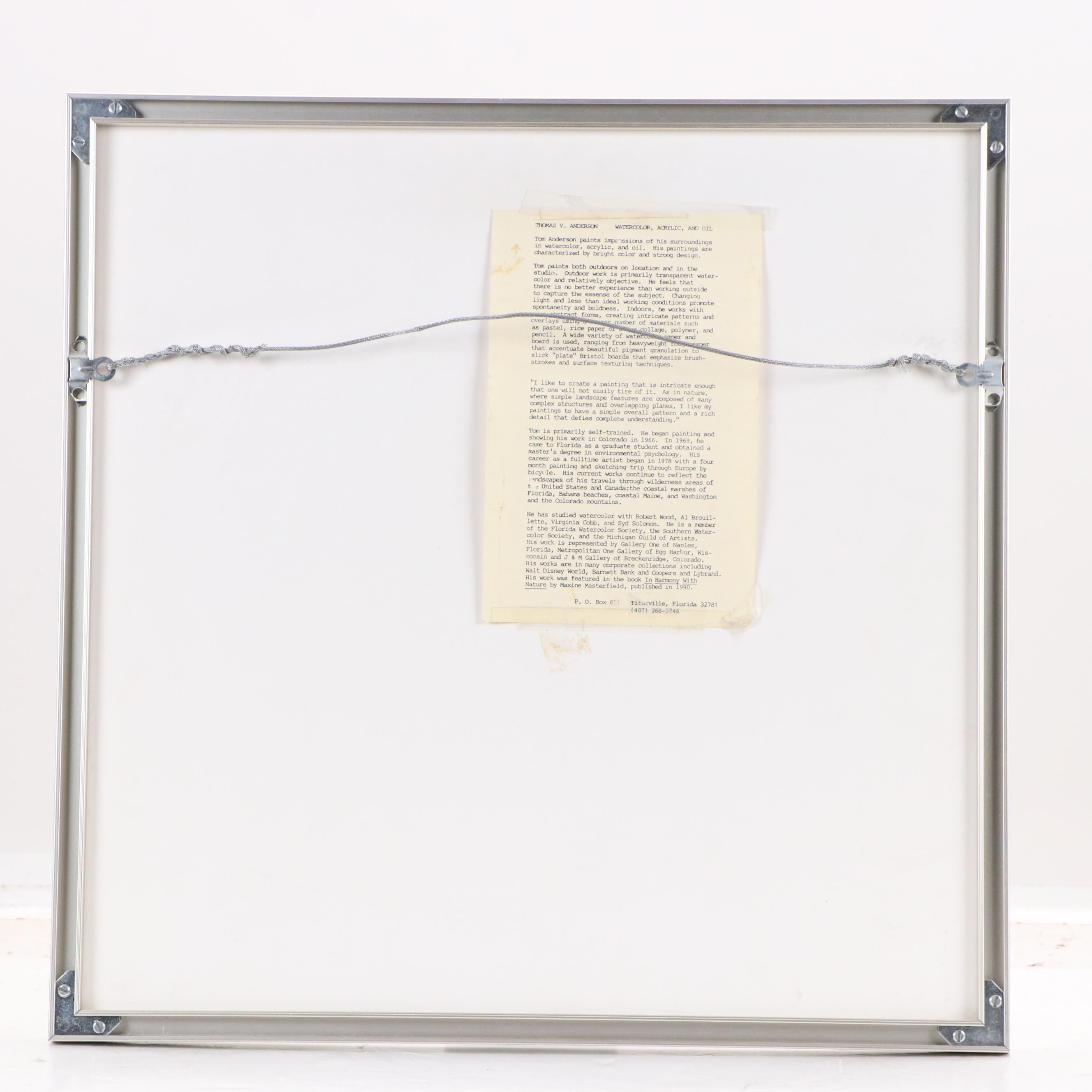 Tom Anderson Abstract Expressionistic Mixed Media Painting