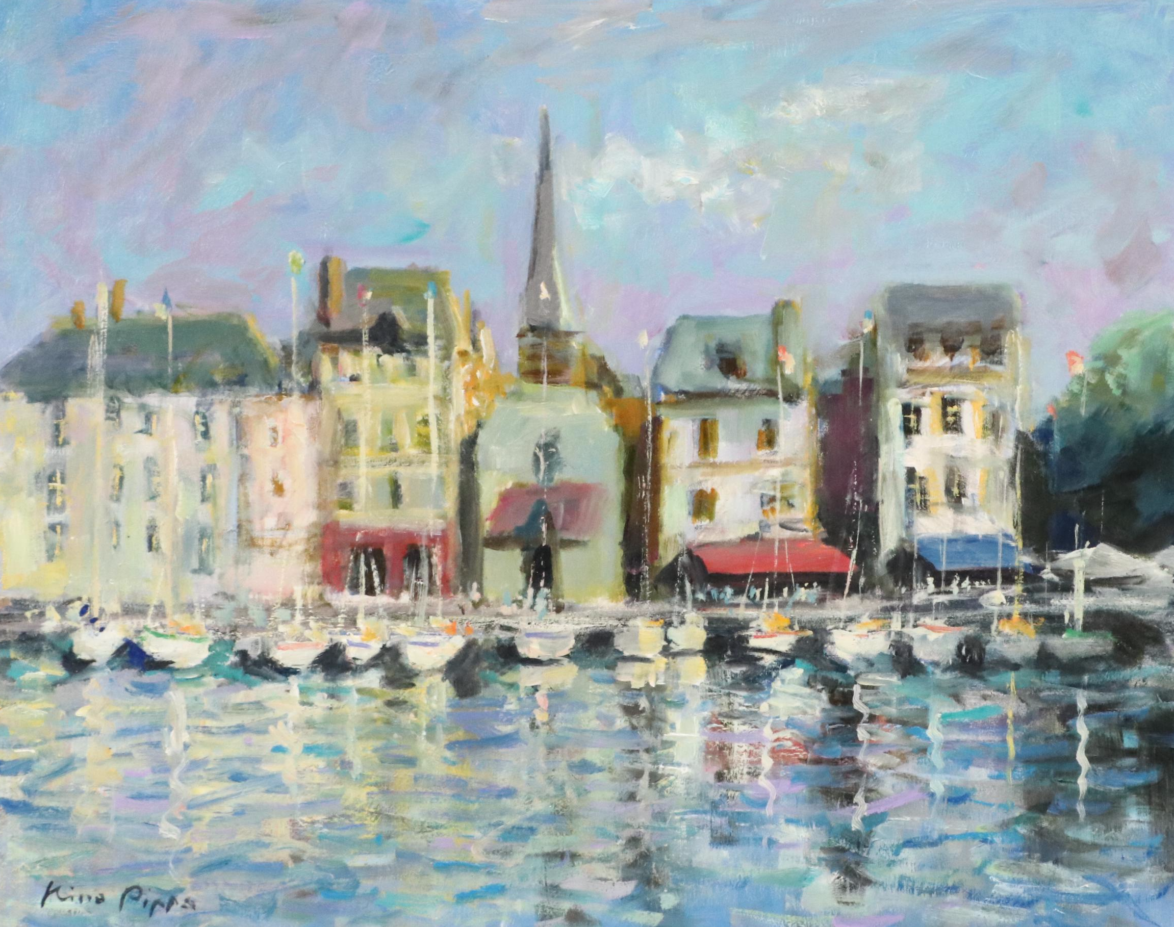 Nino Pippa Oil Painting "Honfleur Old Harbor," 2016