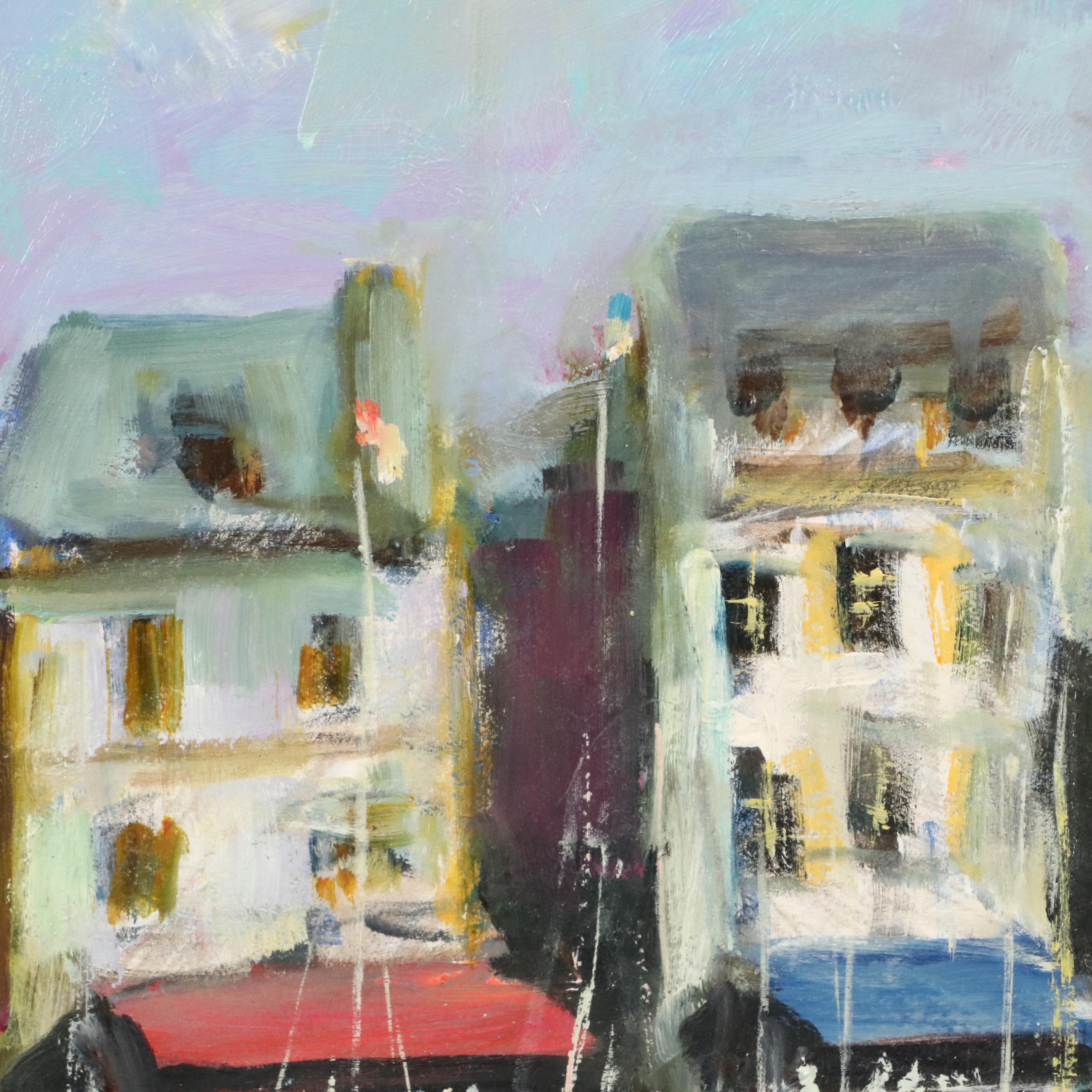 Nino Pippa Oil Painting "Honfleur Old Harbor," 2016