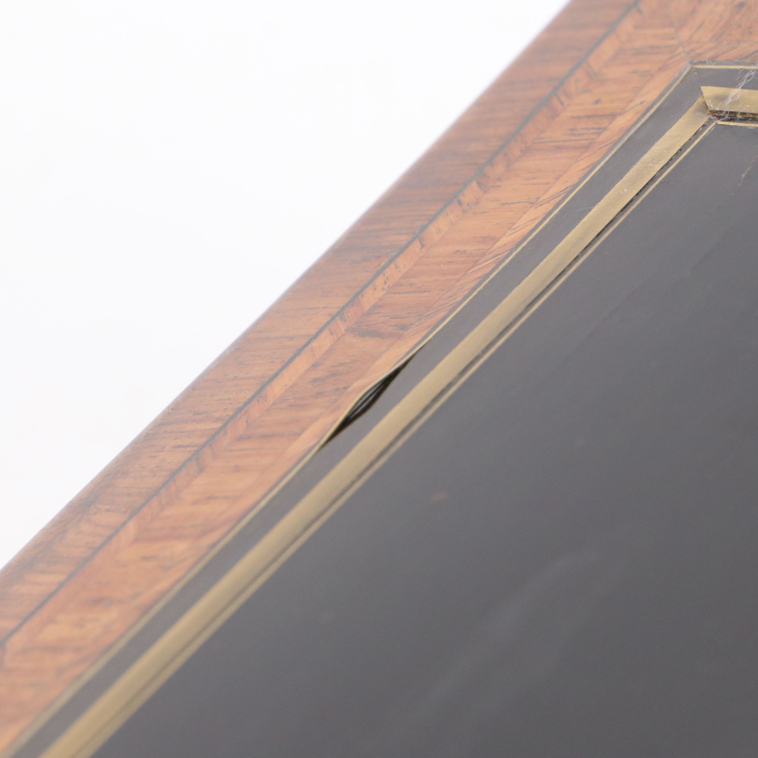 Victorian Lacquerware and Mother-of-Pearl Inlay Writing Desk