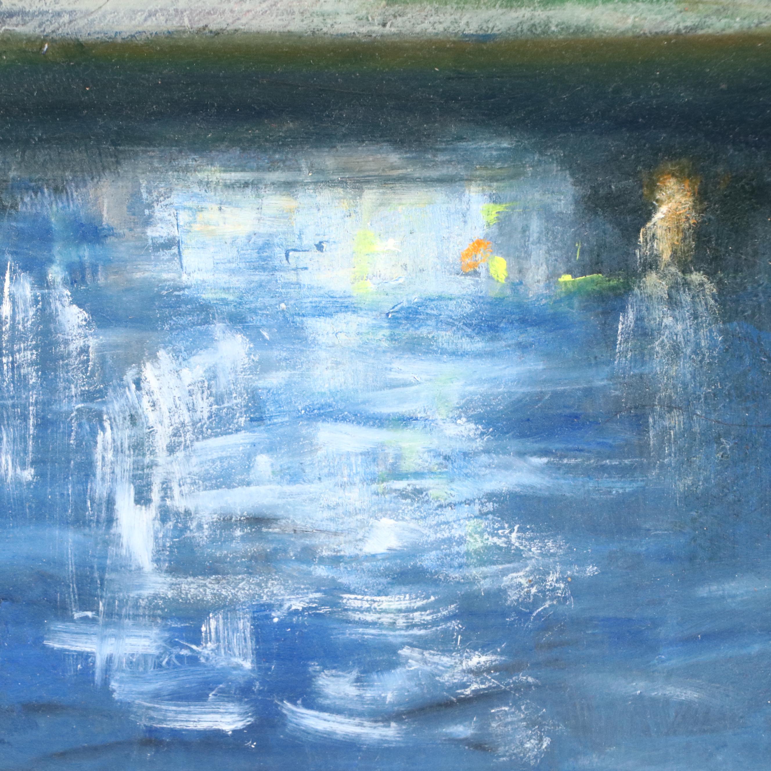 Nino Pippa Oil Painting "Full Moon on Capitol Hill," 2018