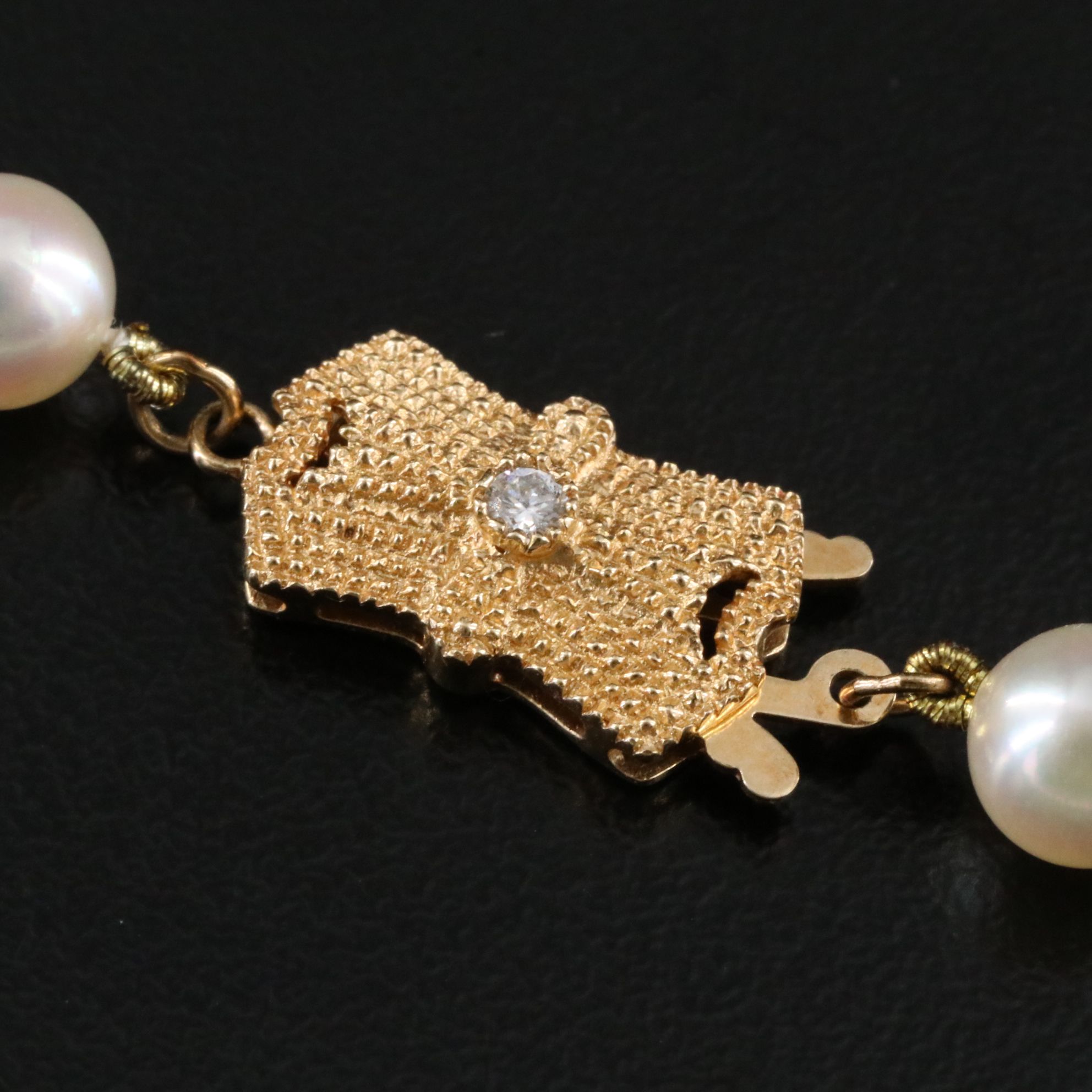 Sea Magic by Blue Lagoon Pearl Necklace with 14K Diamond Clasp