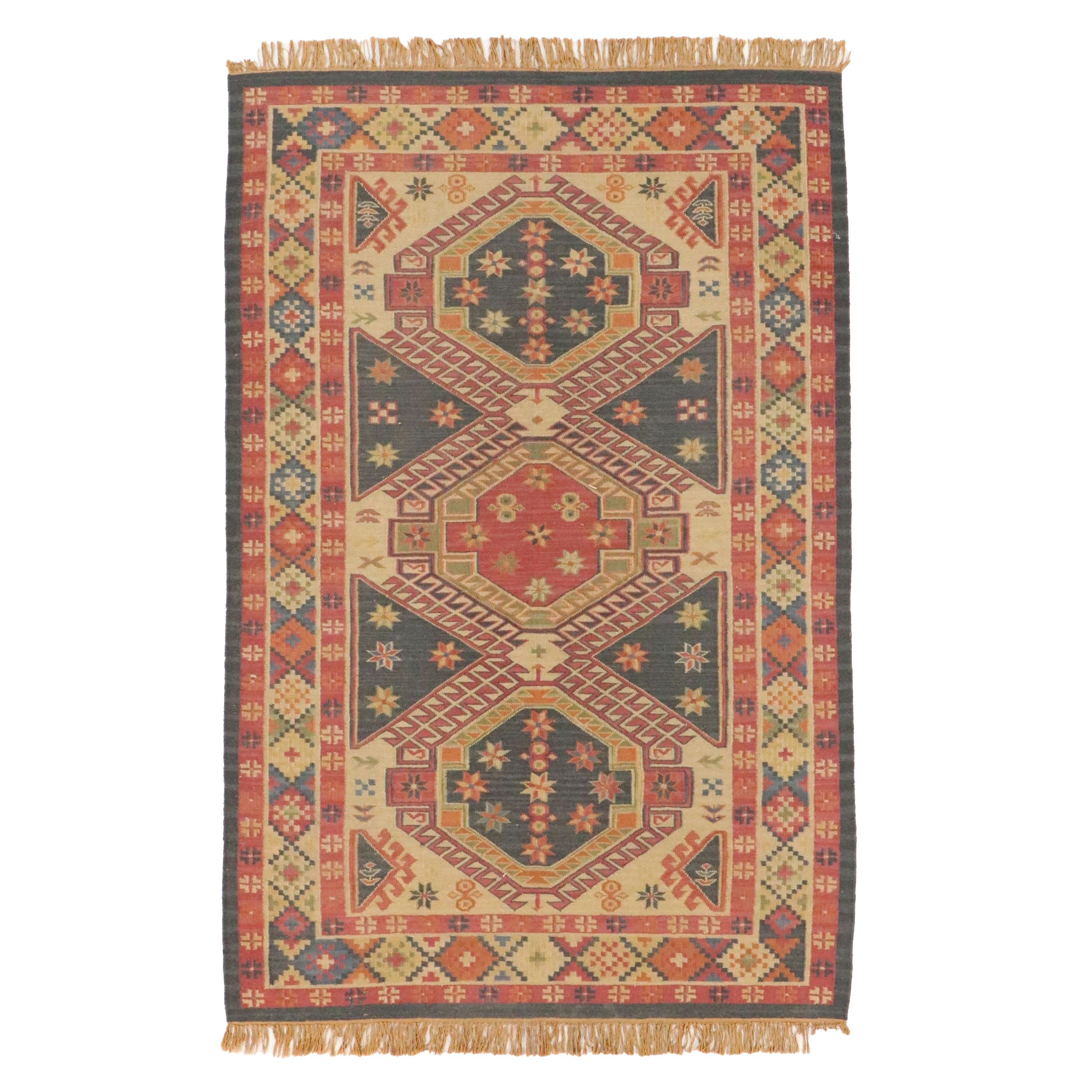 5'3 x 8'6 Handwoven Turkish Malatya Kilim Area Rug