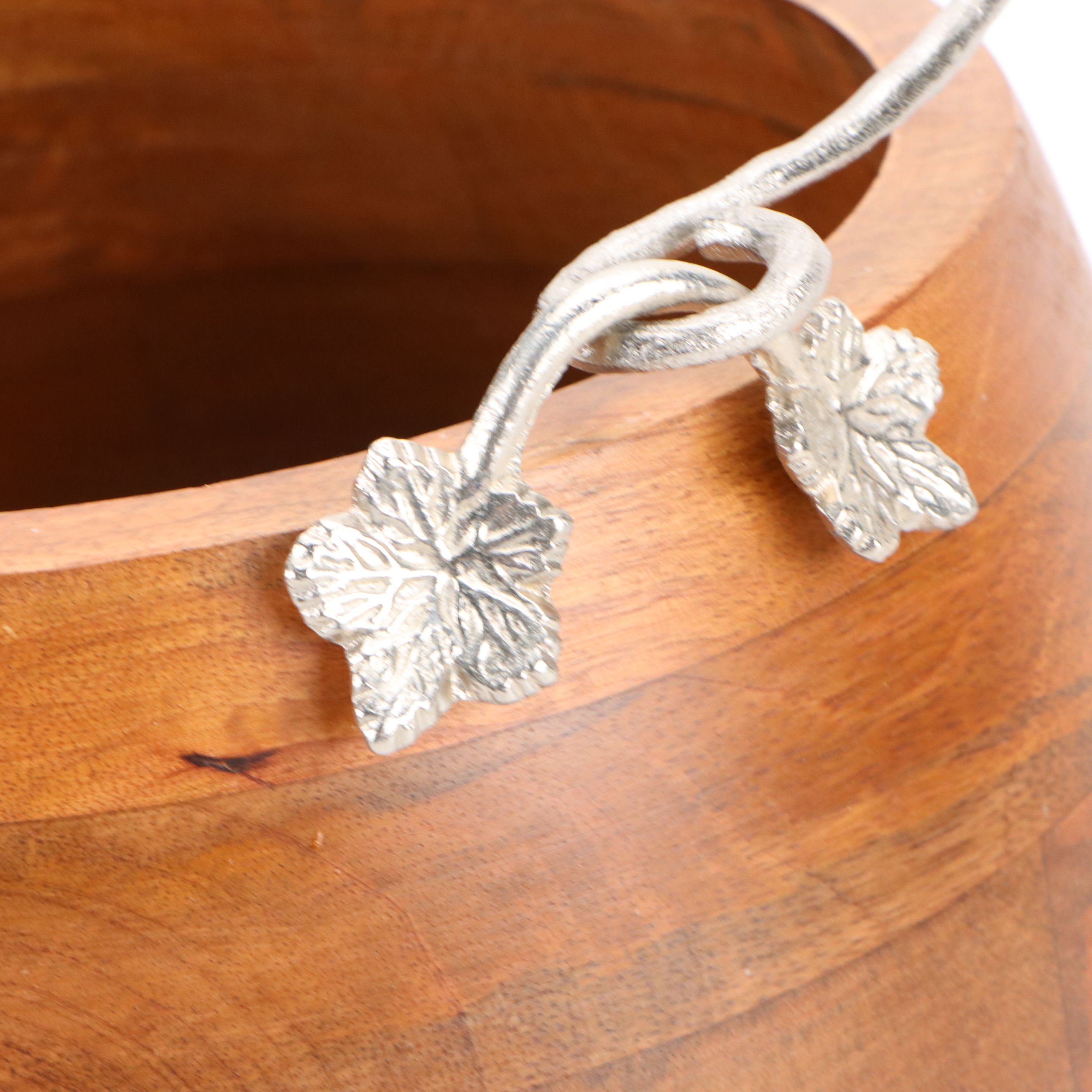 Segmented Wood Jack-O-Lantern Basket with Other Decor