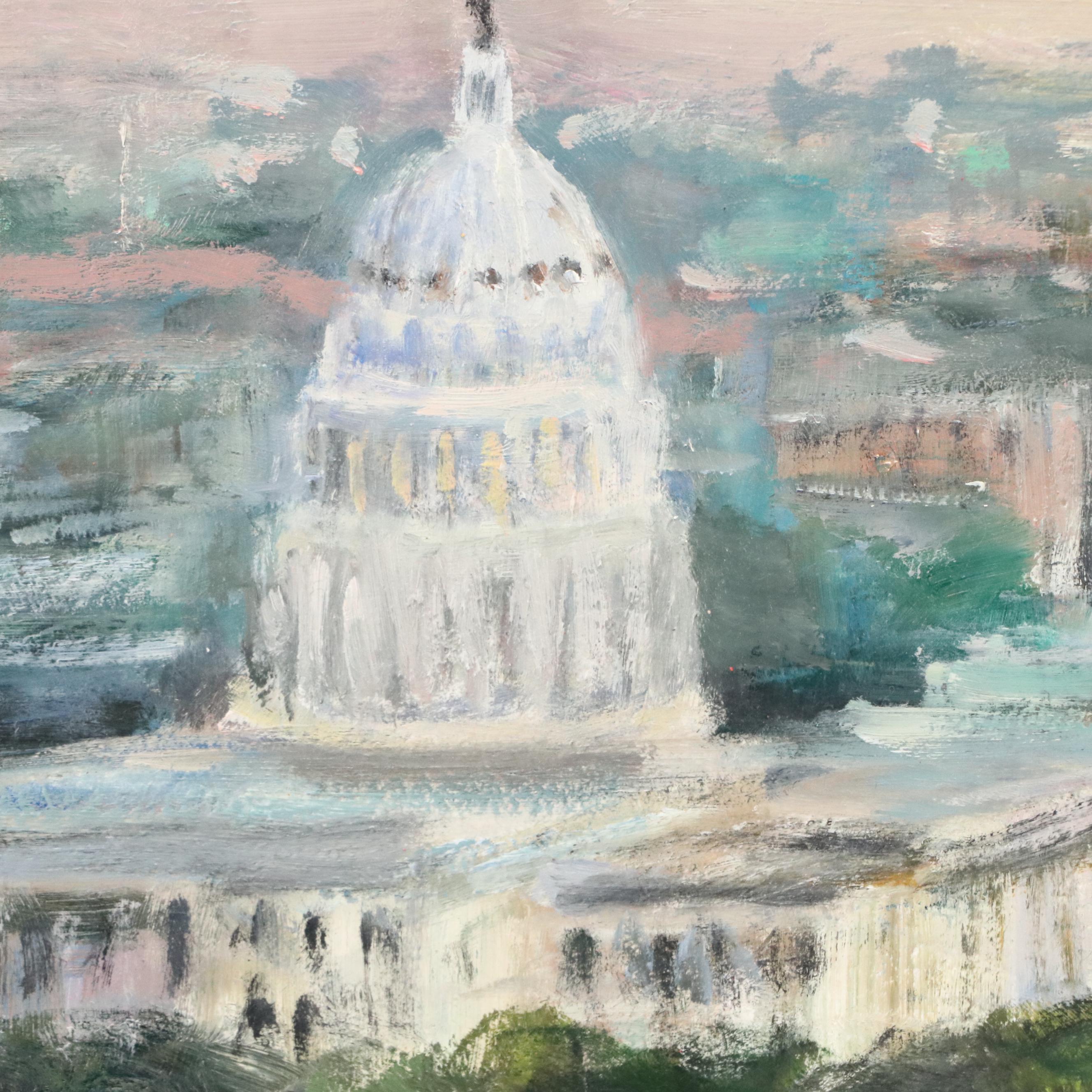 Nino Pippa Oil Painting "Capitol Hill," 2022