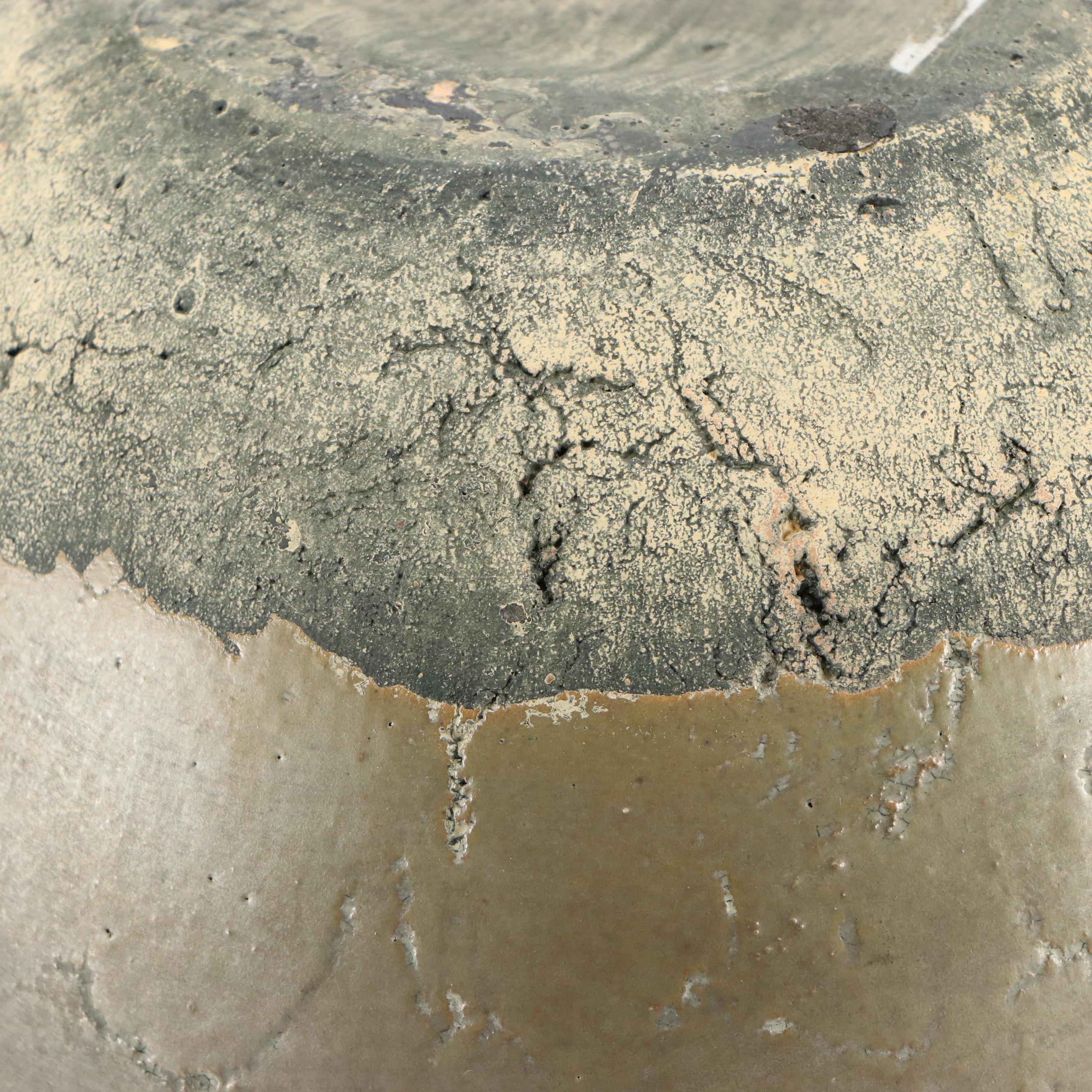 Rustic Grey Stoneware Vase