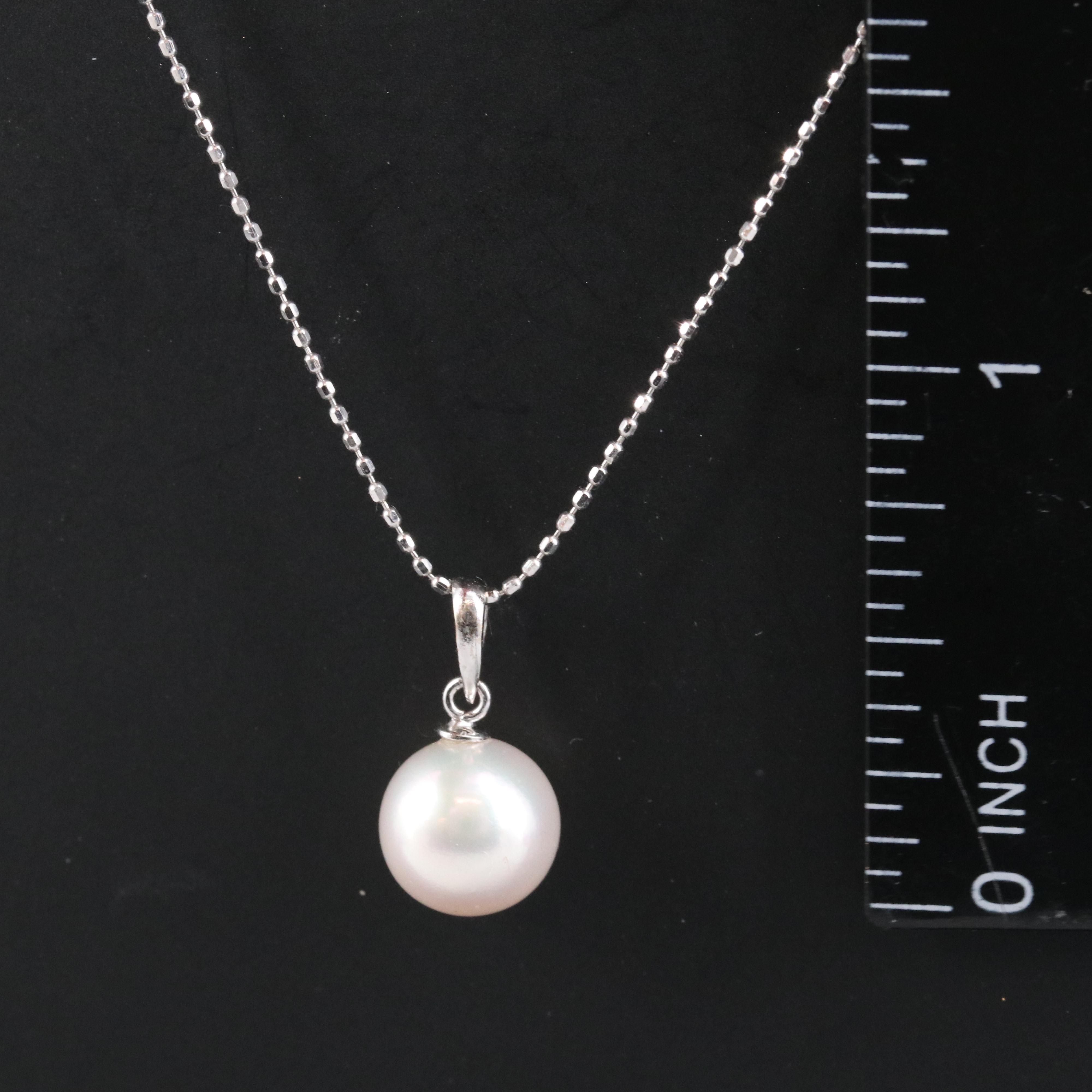 14K Pearl Pendant on 18K Chain