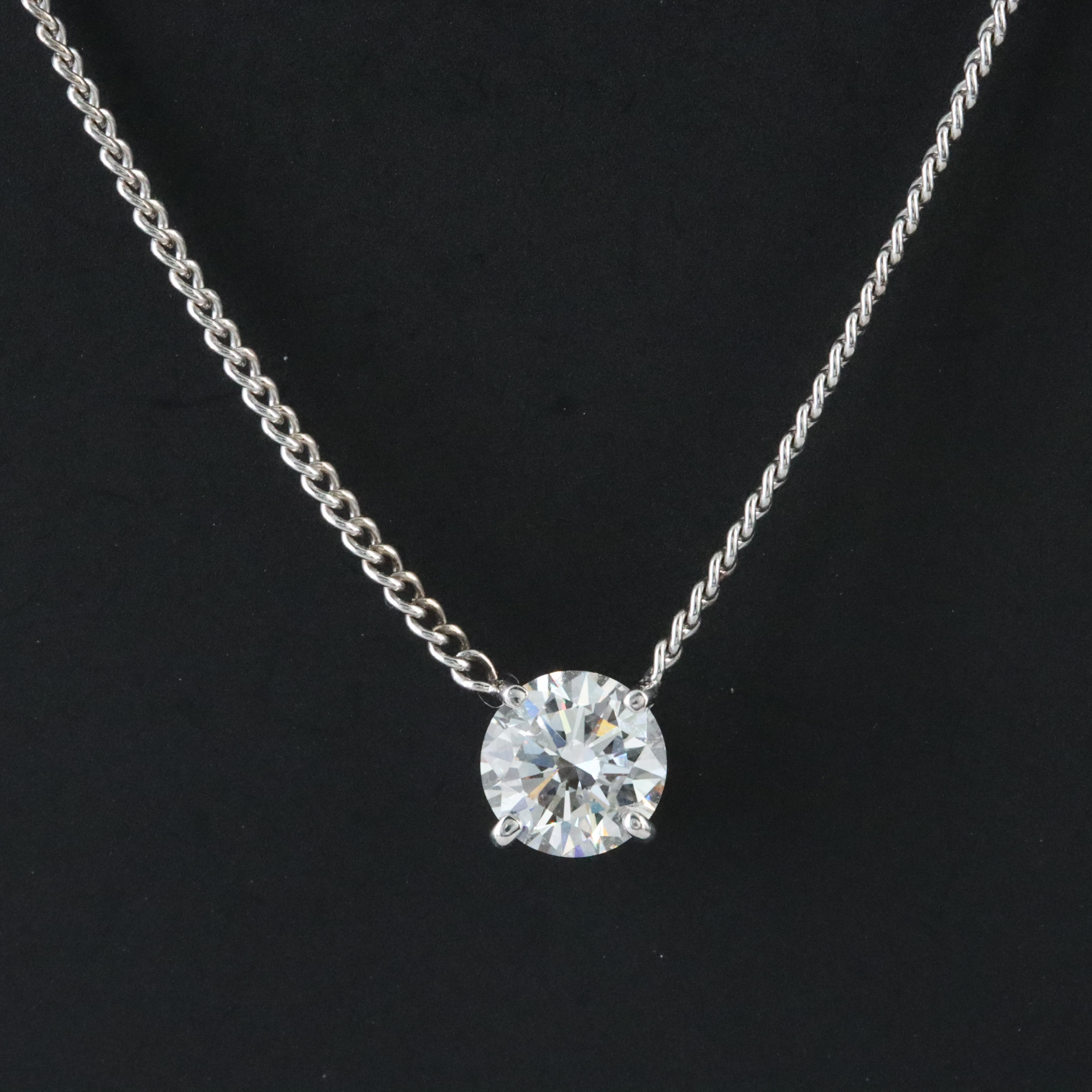 14K 1.09 CT Lab Grown Diamond Solitaire Necklace