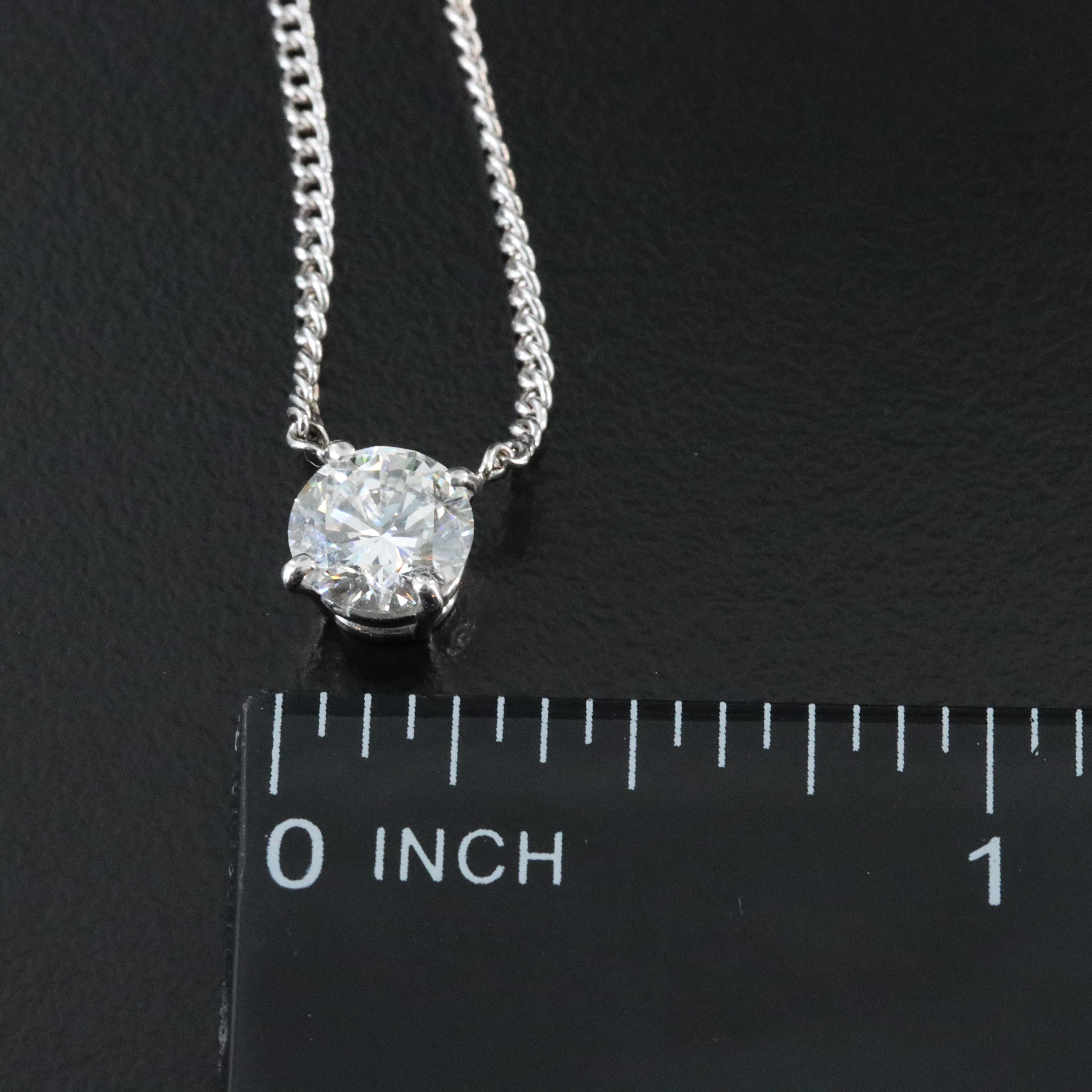 14K 1.09 CT Lab Grown Diamond Solitaire Necklace