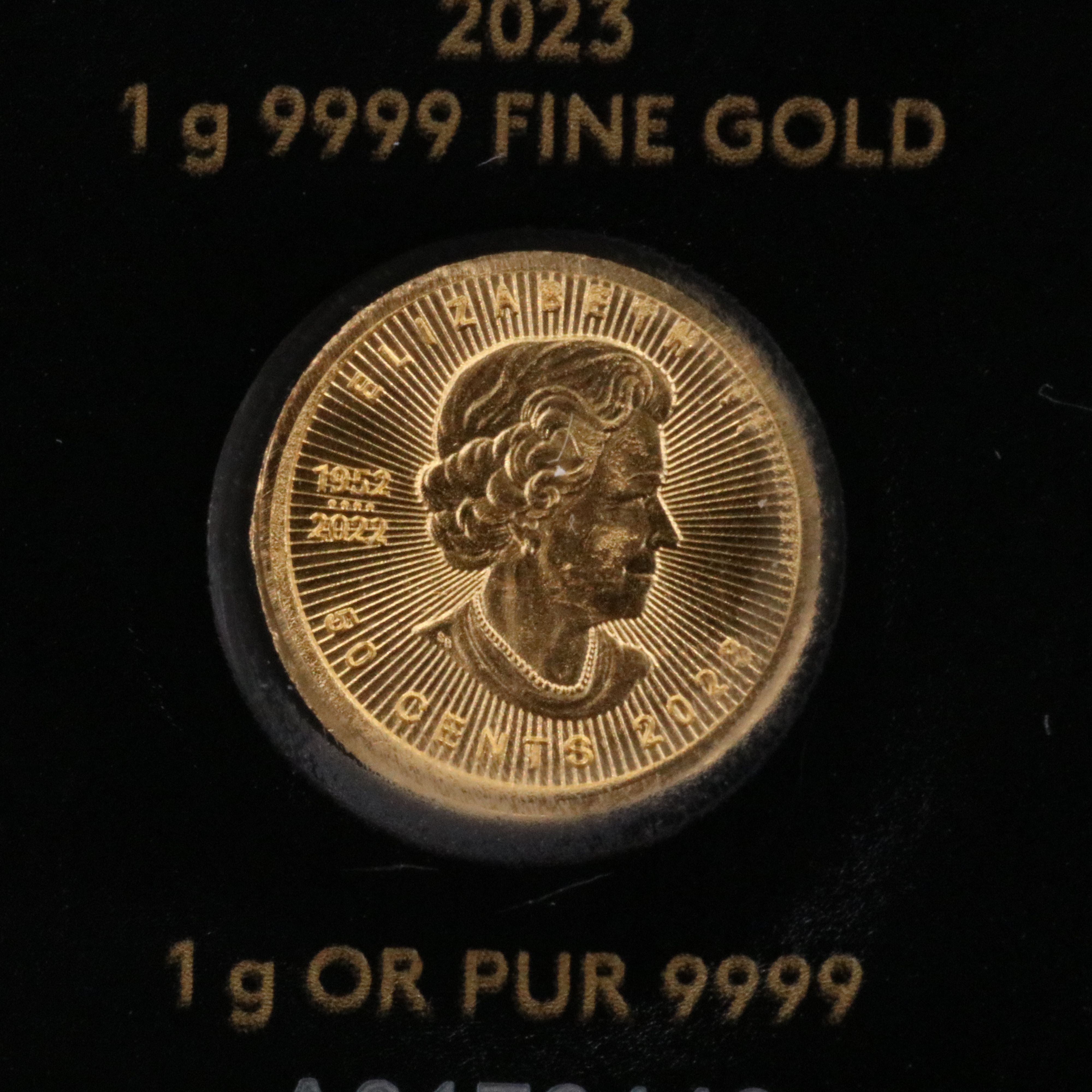 2023 Canada Fifty Cents One Gram Gold Maple Leaf Coin