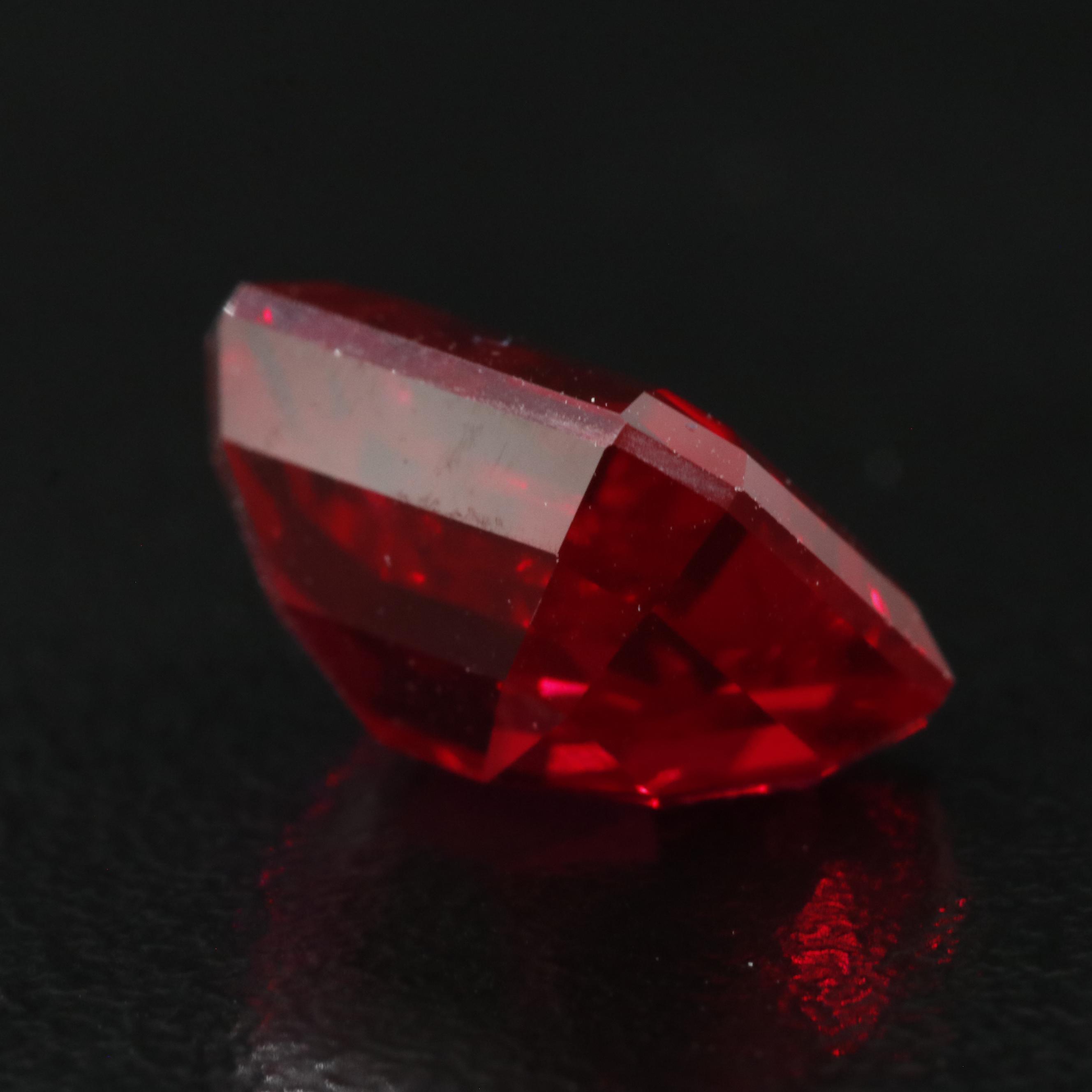Loose 6.73 CT Lab Grown Ruby