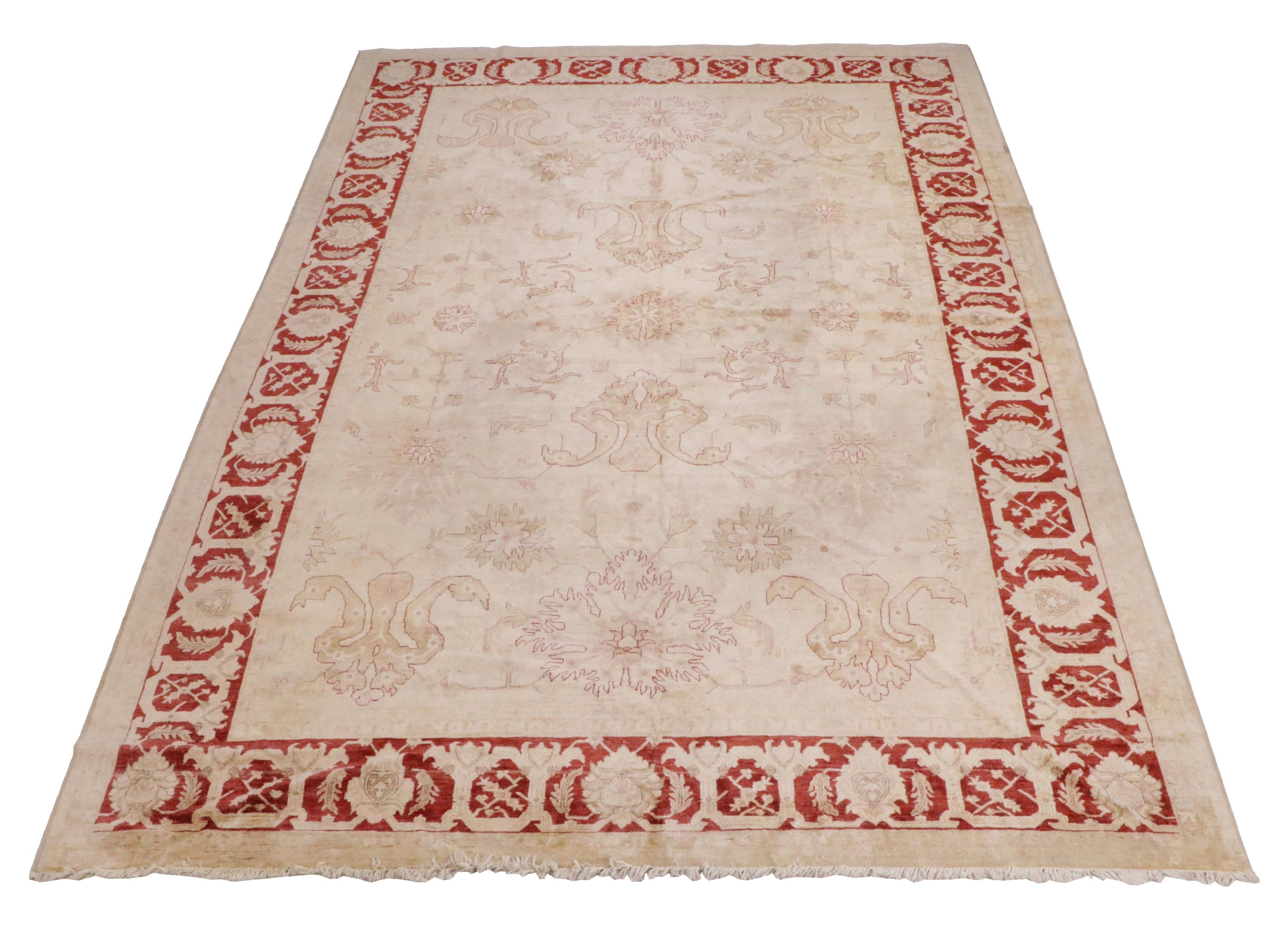 12' x 17'8 Hand-Knotted Pakistani Peshawar Room-Sized Rug