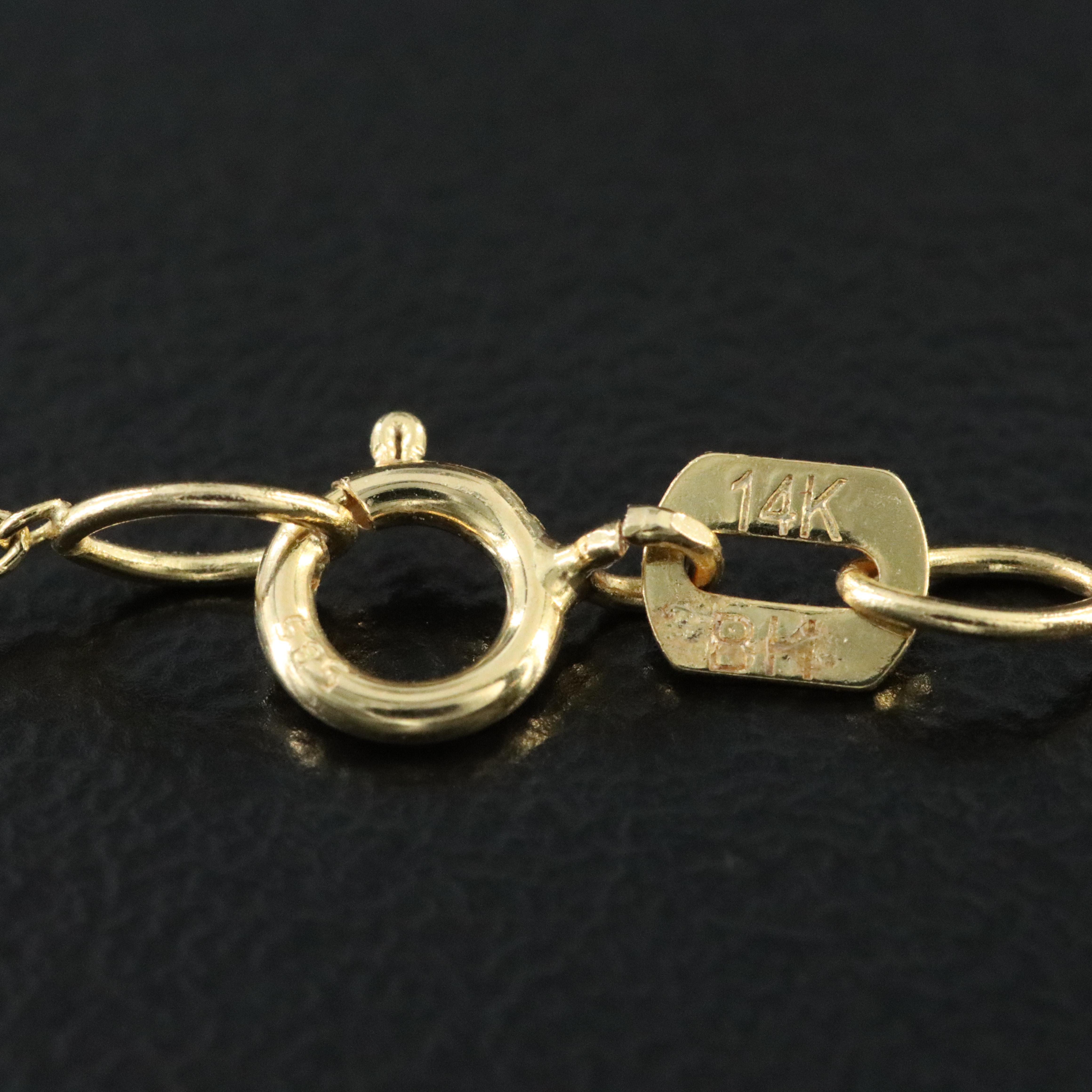 14K 0.93 CTW Diamond Oval Pendant Necklace