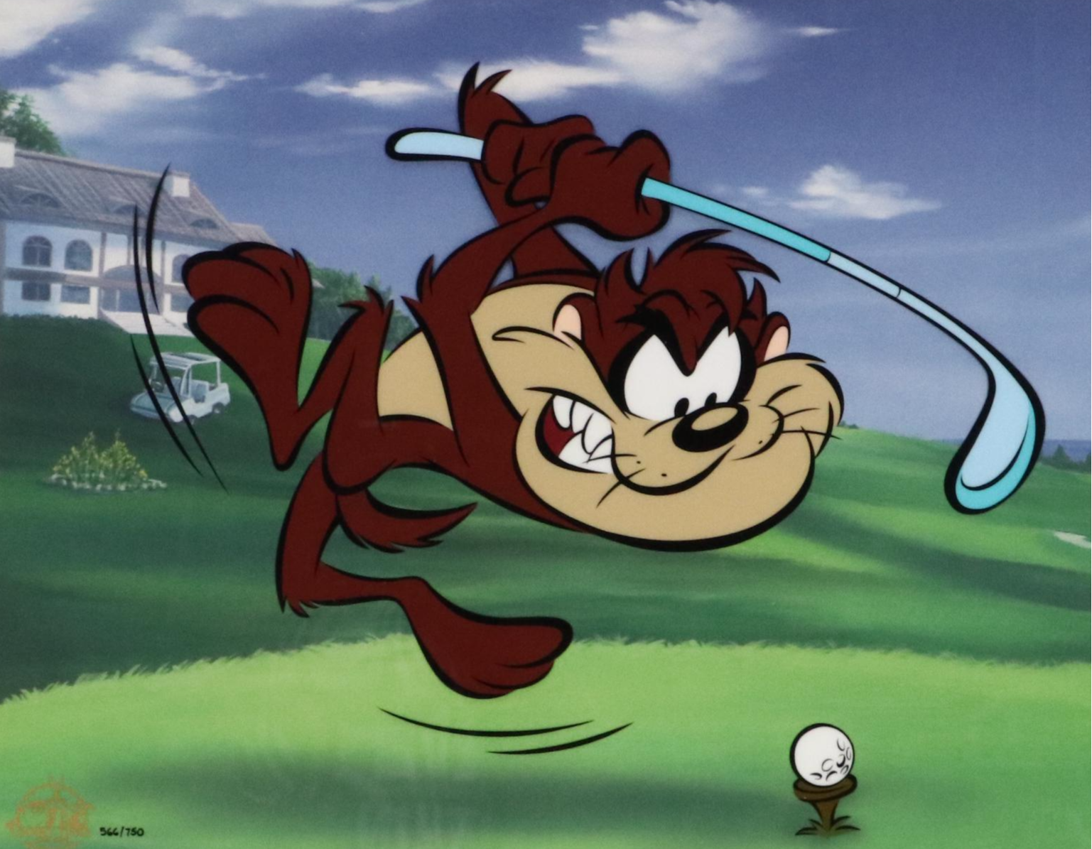 Warner Bros. Looney Tunes Sericel "Taz Tee-Off," 2000