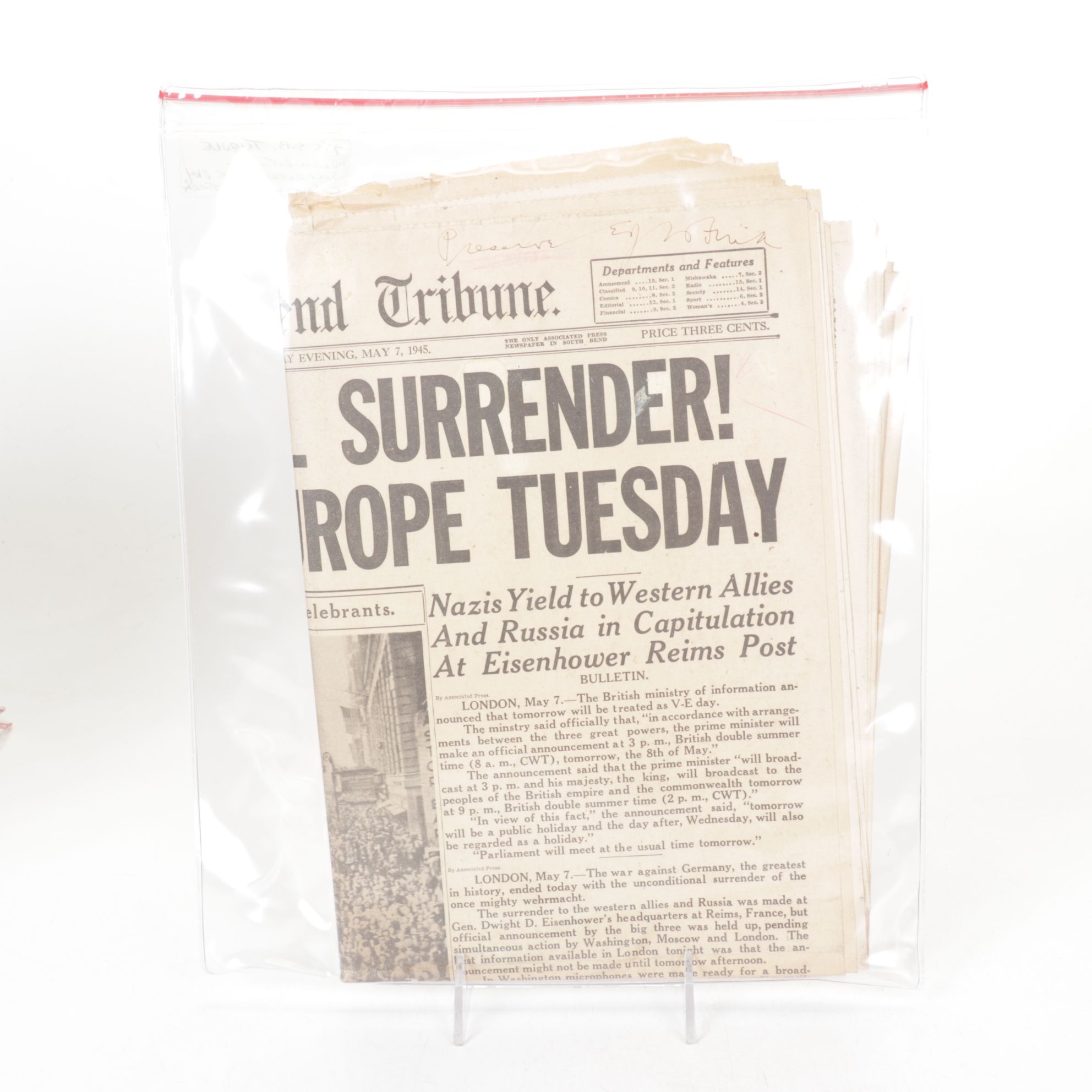 "Chicago Daily Tribune" WWII Germany's Defeat & Other Newspaper Collections