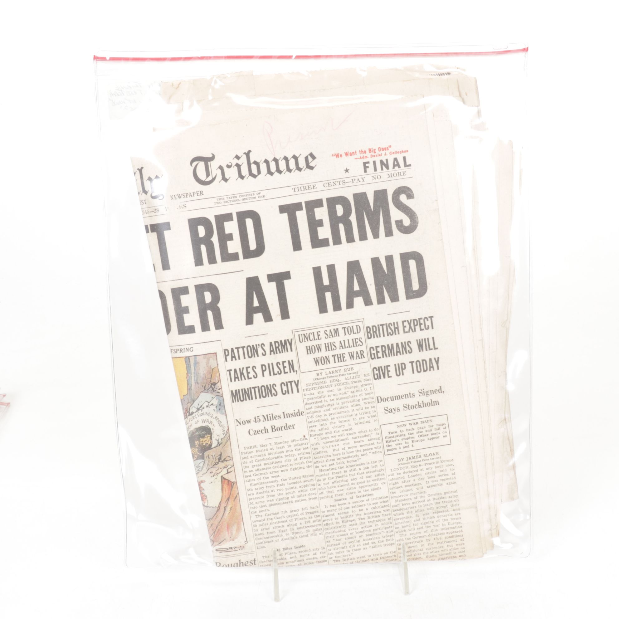 "Chicago Daily Tribune" WWII Germany's Defeat & Other Newspaper Collections