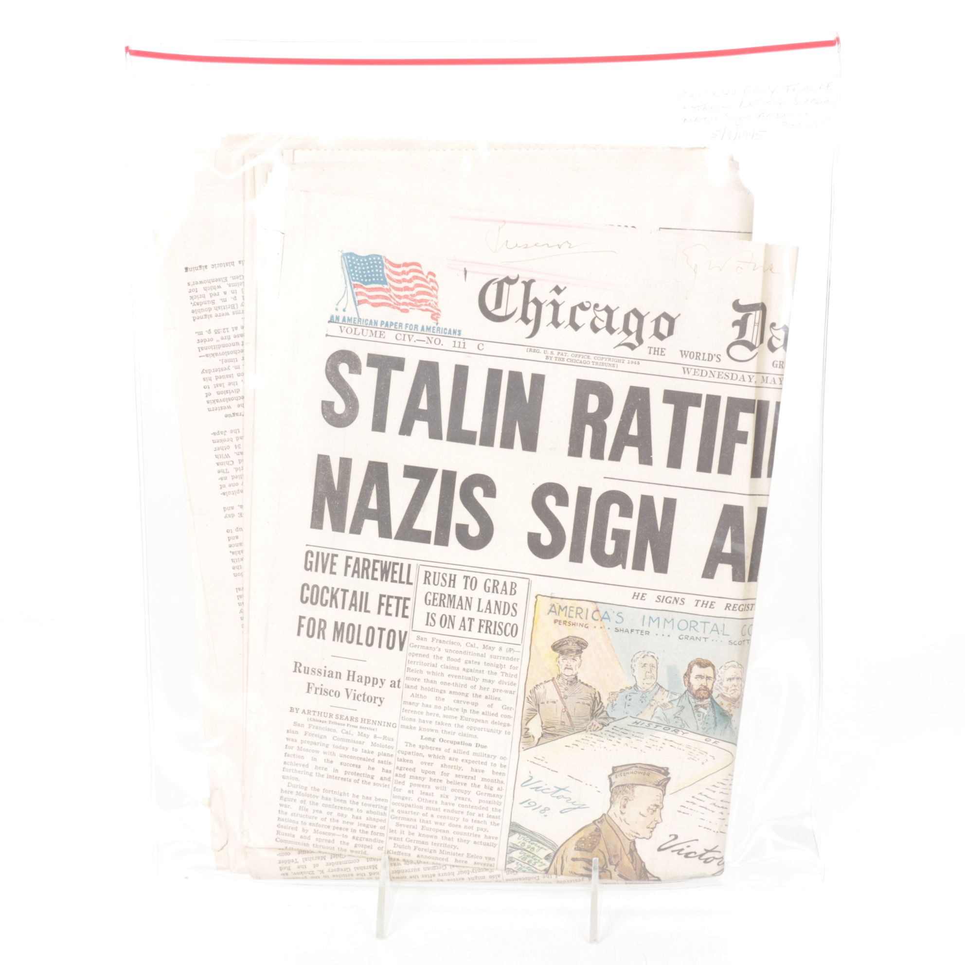 "Chicago Daily Tribune" WWII Germany's Defeat & Other Newspaper Collections