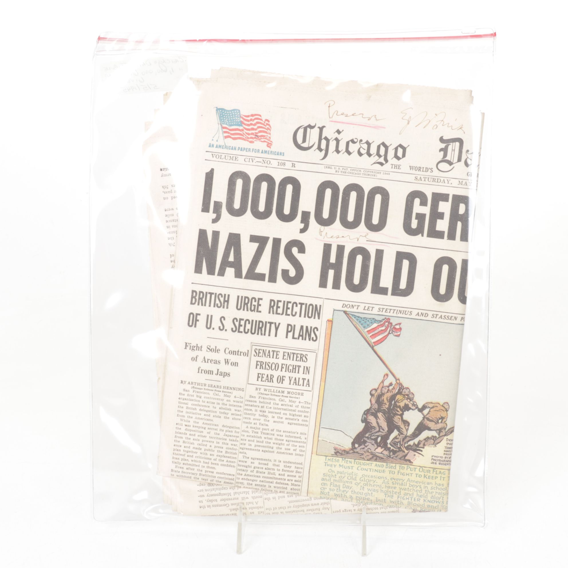 "Chicago Daily Tribune" WWII Germany's Defeat & Other Newspaper Collections