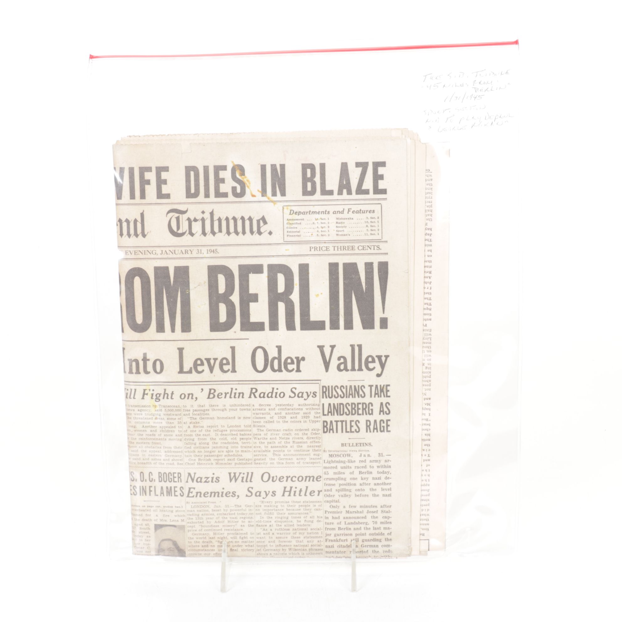 "Chicago Daily Tribune" WWII Germany's Defeat & Other Newspaper Collections