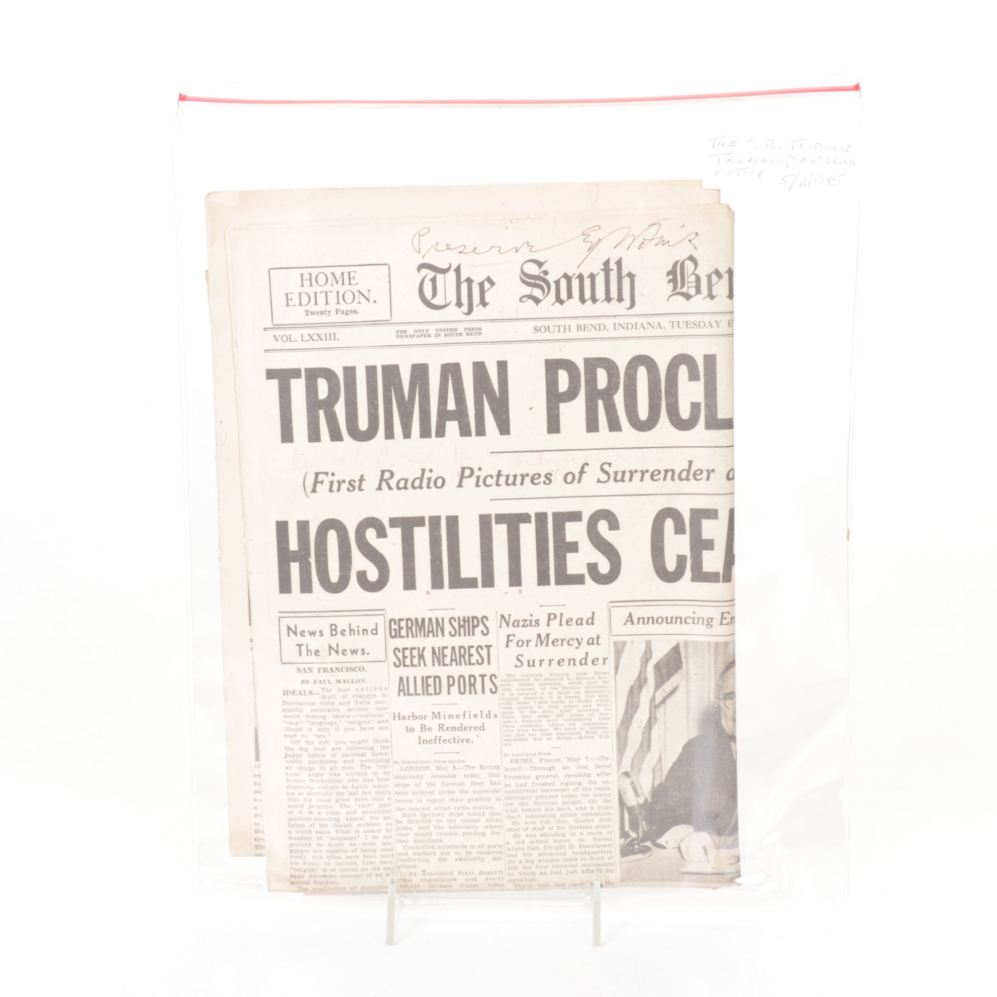 "Chicago Daily Tribune" WWII Germany's Defeat & Other Newspaper Collections