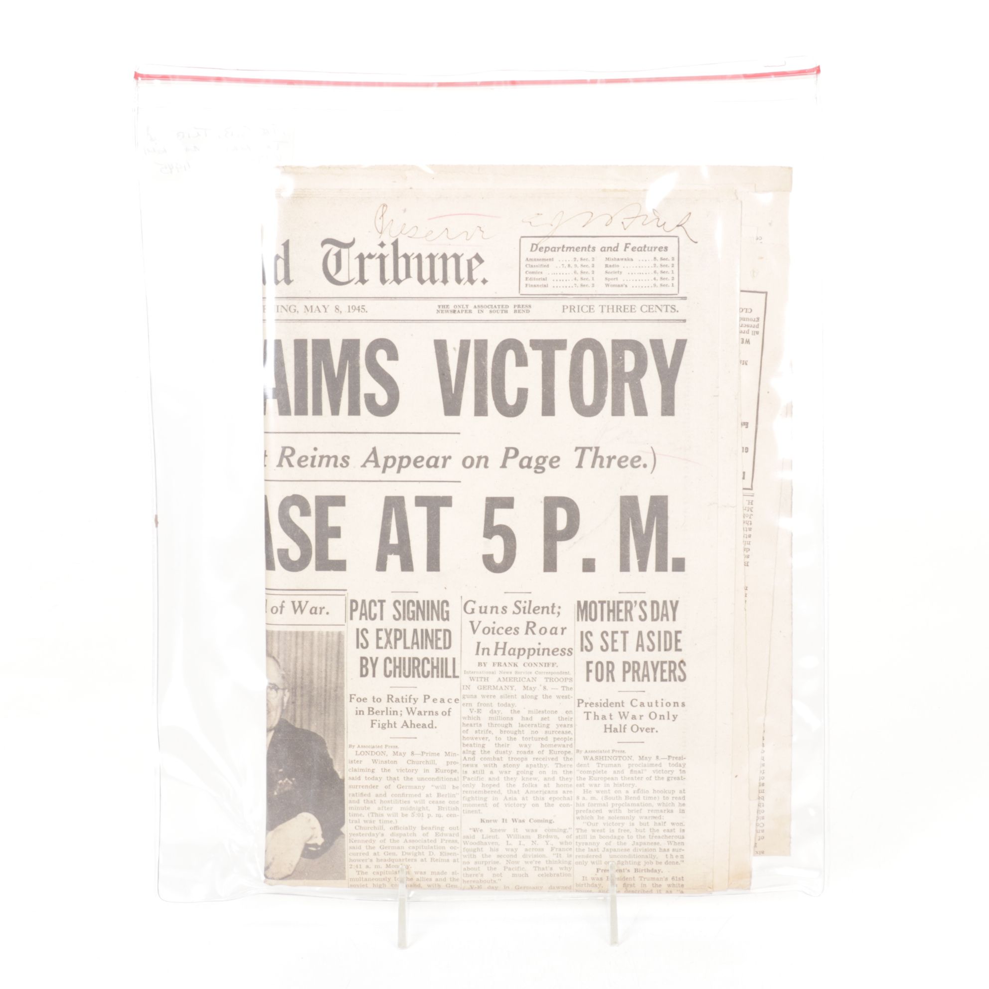 "Chicago Daily Tribune" WWII Germany's Defeat & Other Newspaper Collections