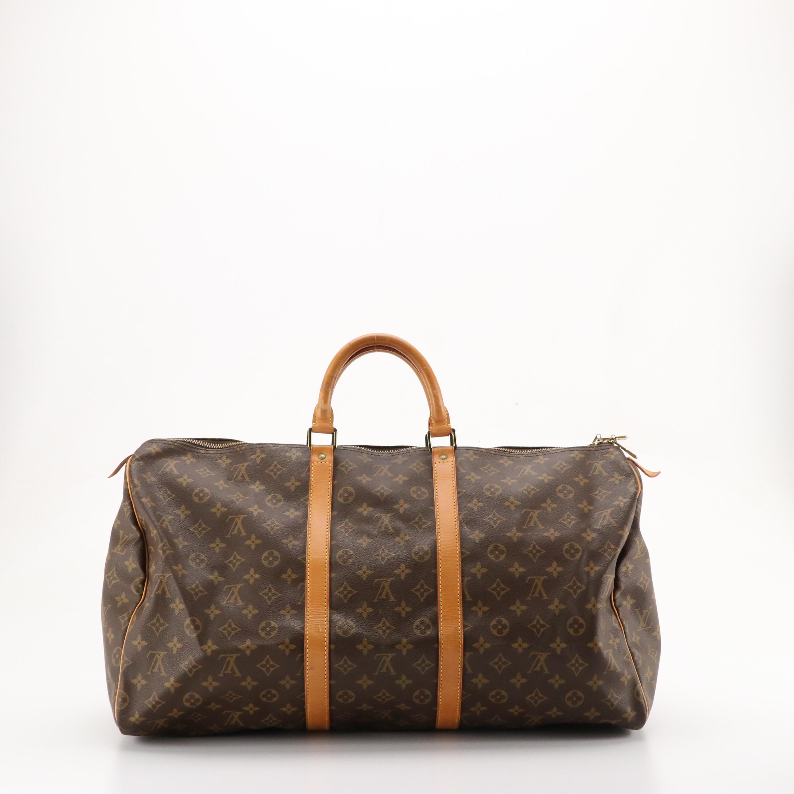 Louis Vuitton Keepall 55 in Monogram Canvas and Vachetta Leather