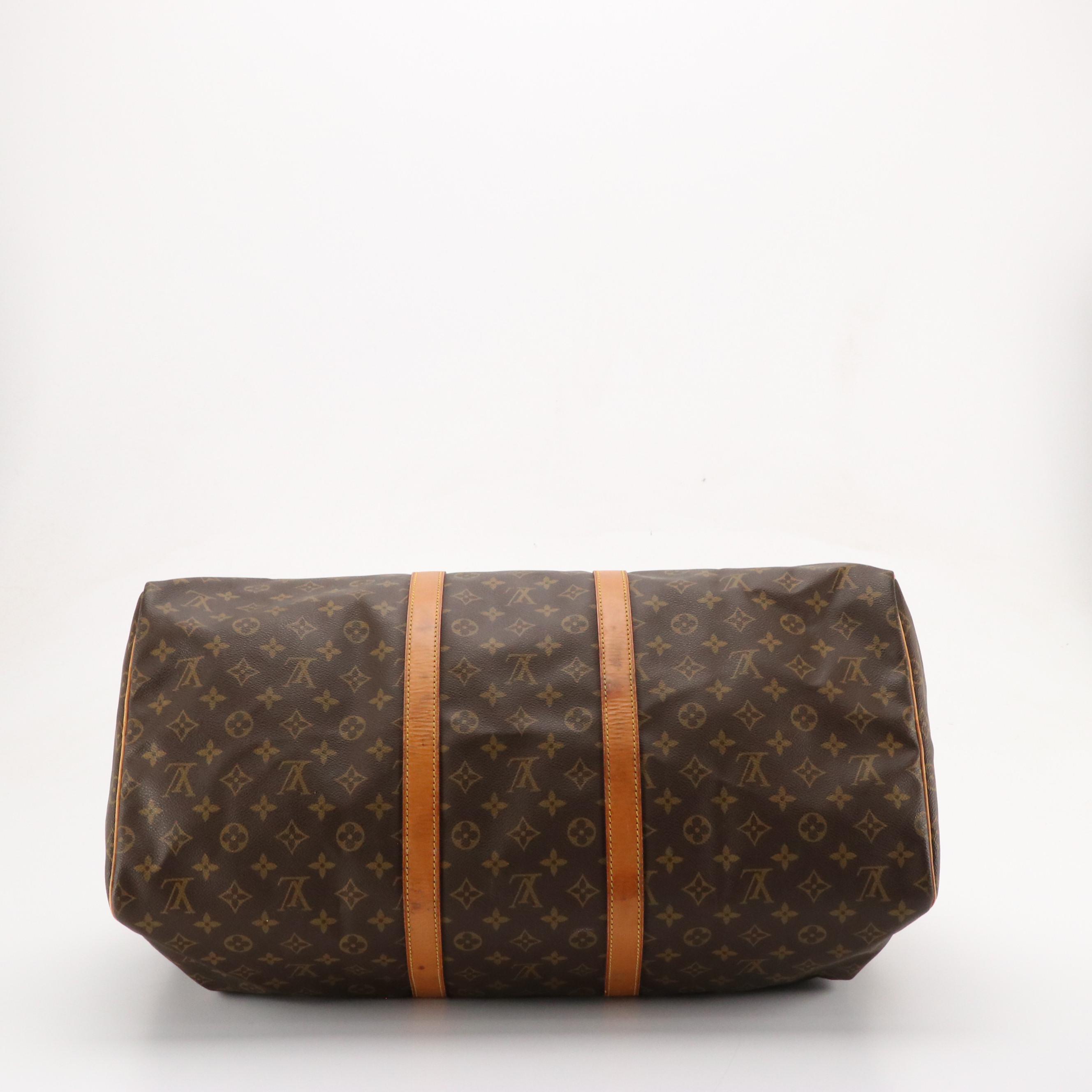 Louis Vuitton Keepall 55 in Monogram Canvas and Vachetta Leather