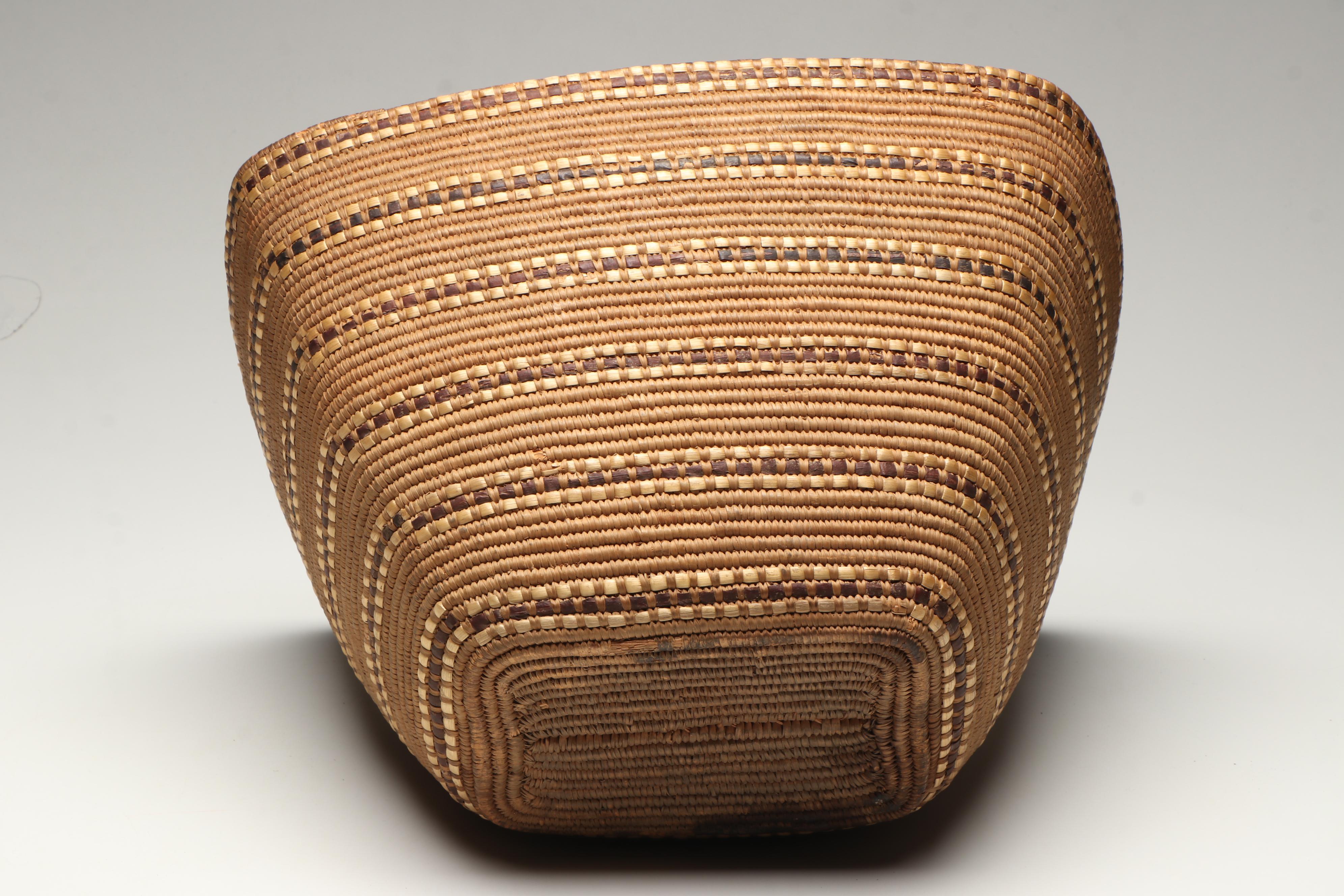 Indigenous Northern Puget Sound/Cascades Rectangular Coiled Basket