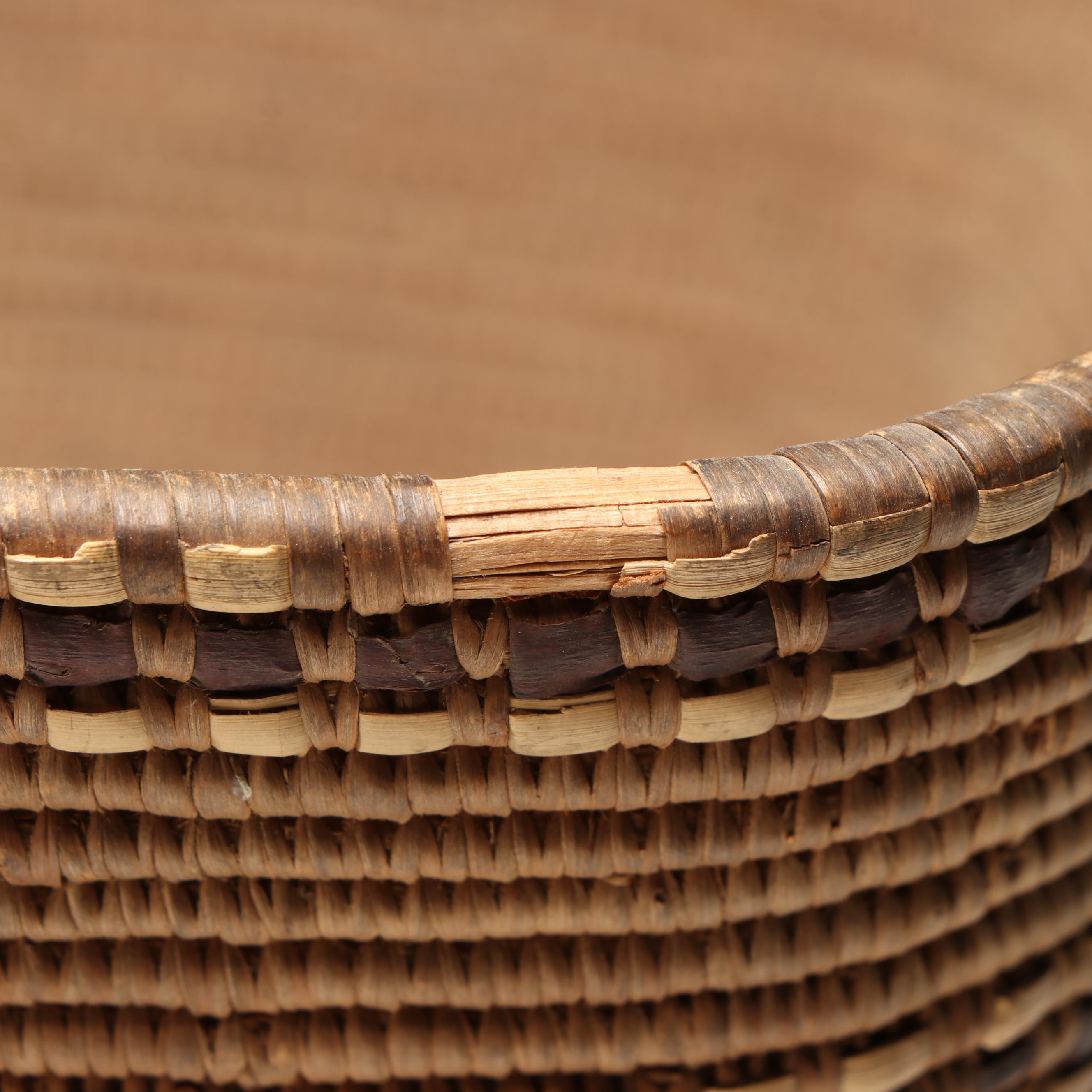 Indigenous Northern Puget Sound/Cascades Rectangular Coiled Basket