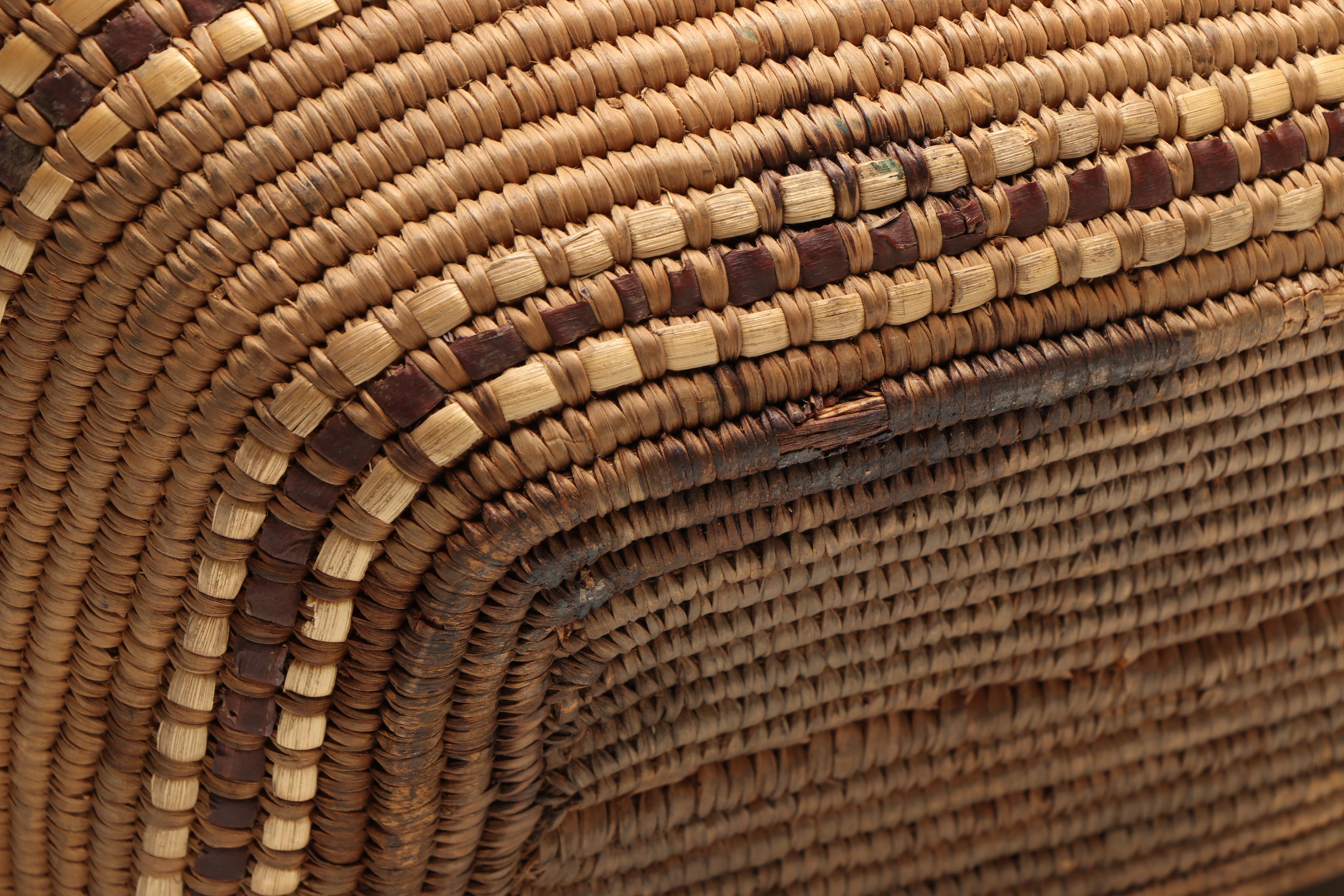 Indigenous Northern Puget Sound/Cascades Rectangular Coiled Basket