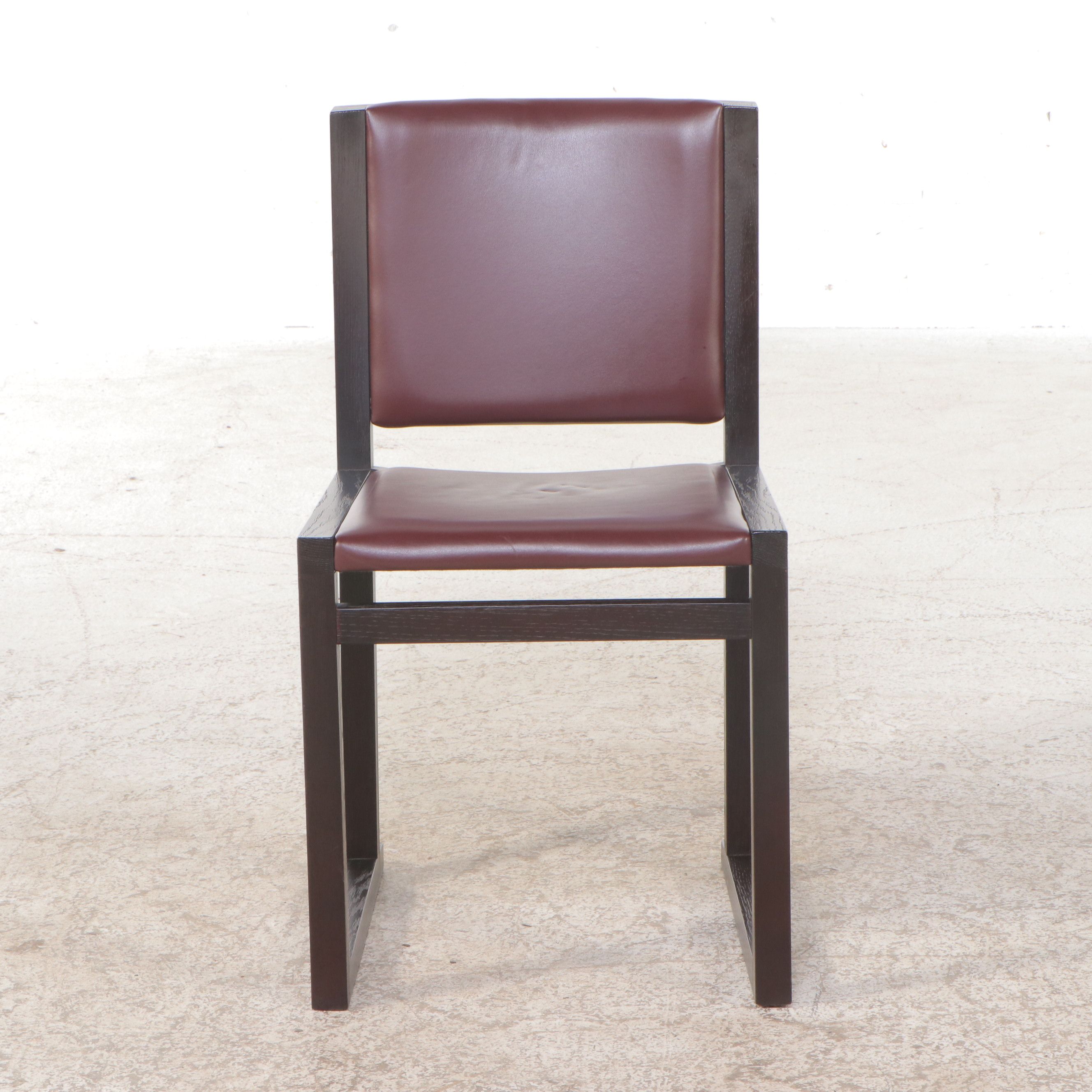 B & B Italia Ebonized Wood Side Chair