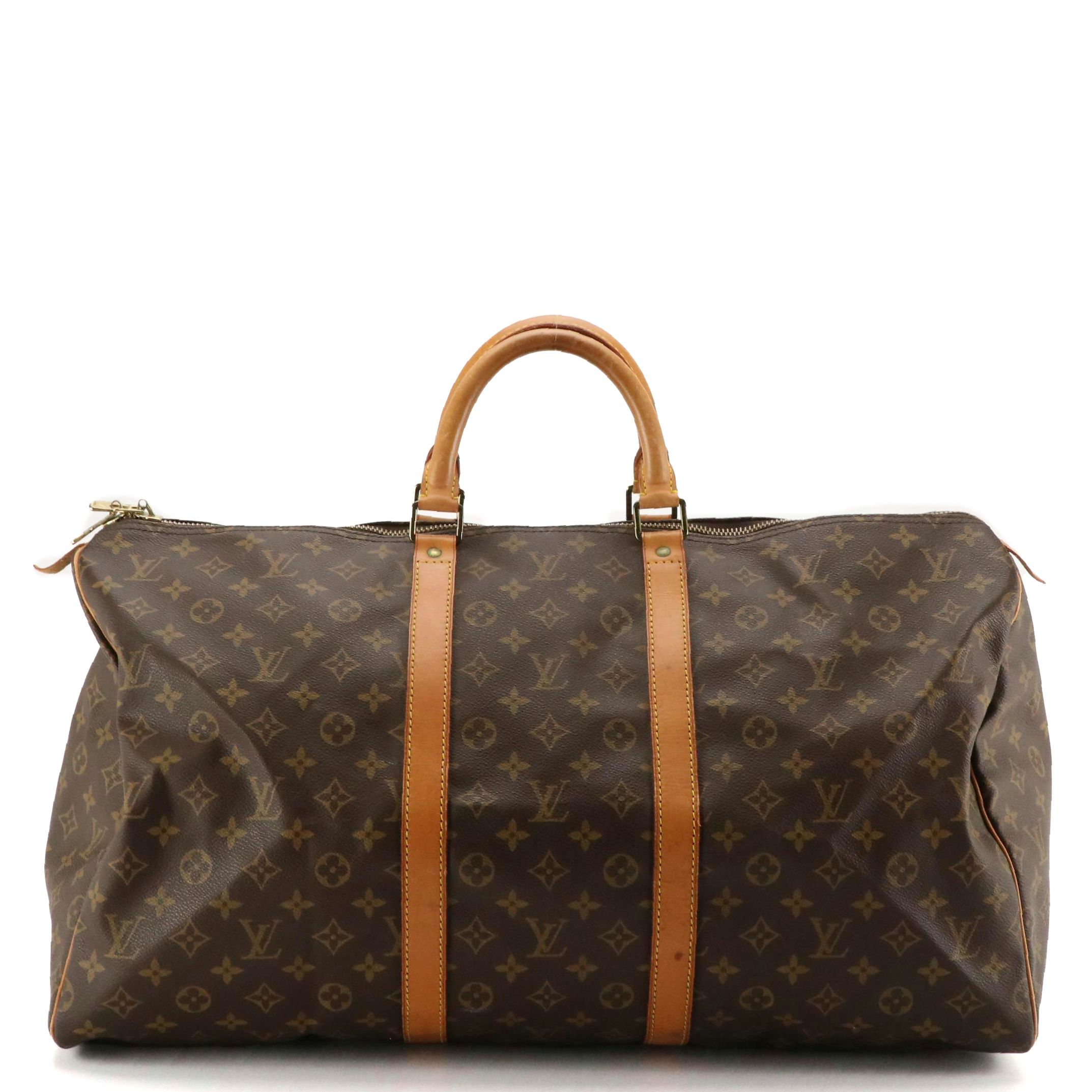 Louis Vuitton Keepall 55 in Monogram Canvas and Vachetta Leather