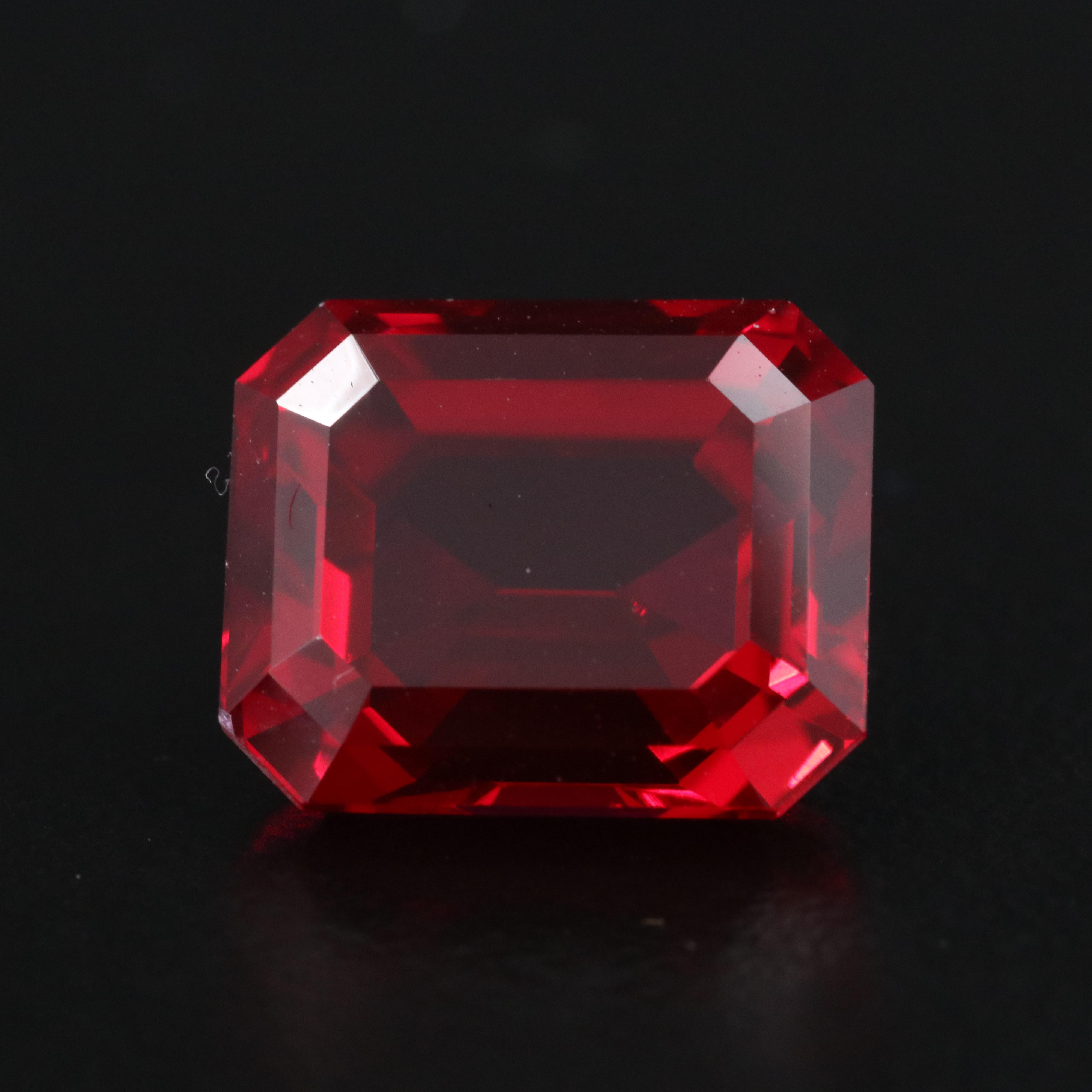 Loose 6.71 CT Lab Grown Ruby