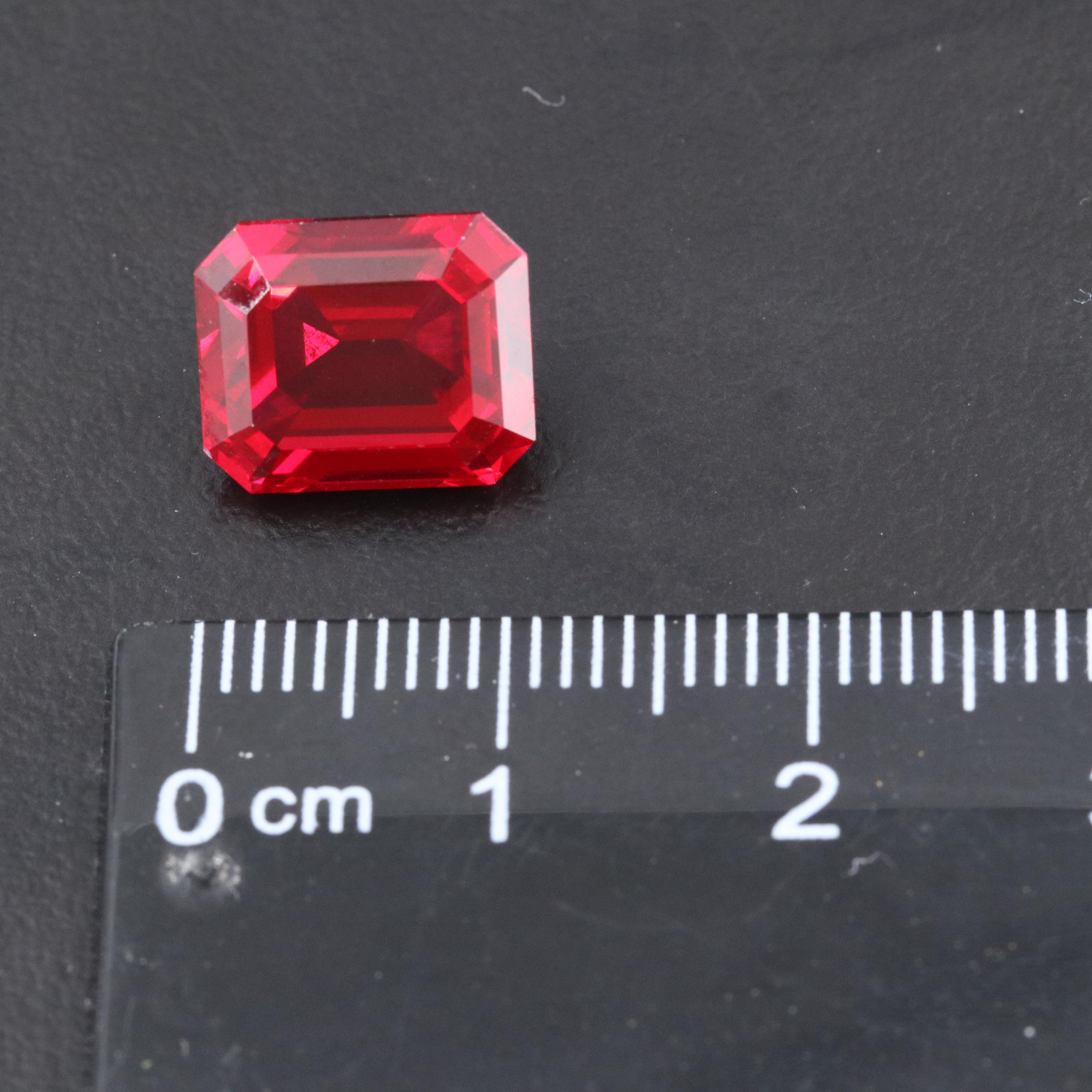 Loose 6.71 CT Lab Grown Ruby