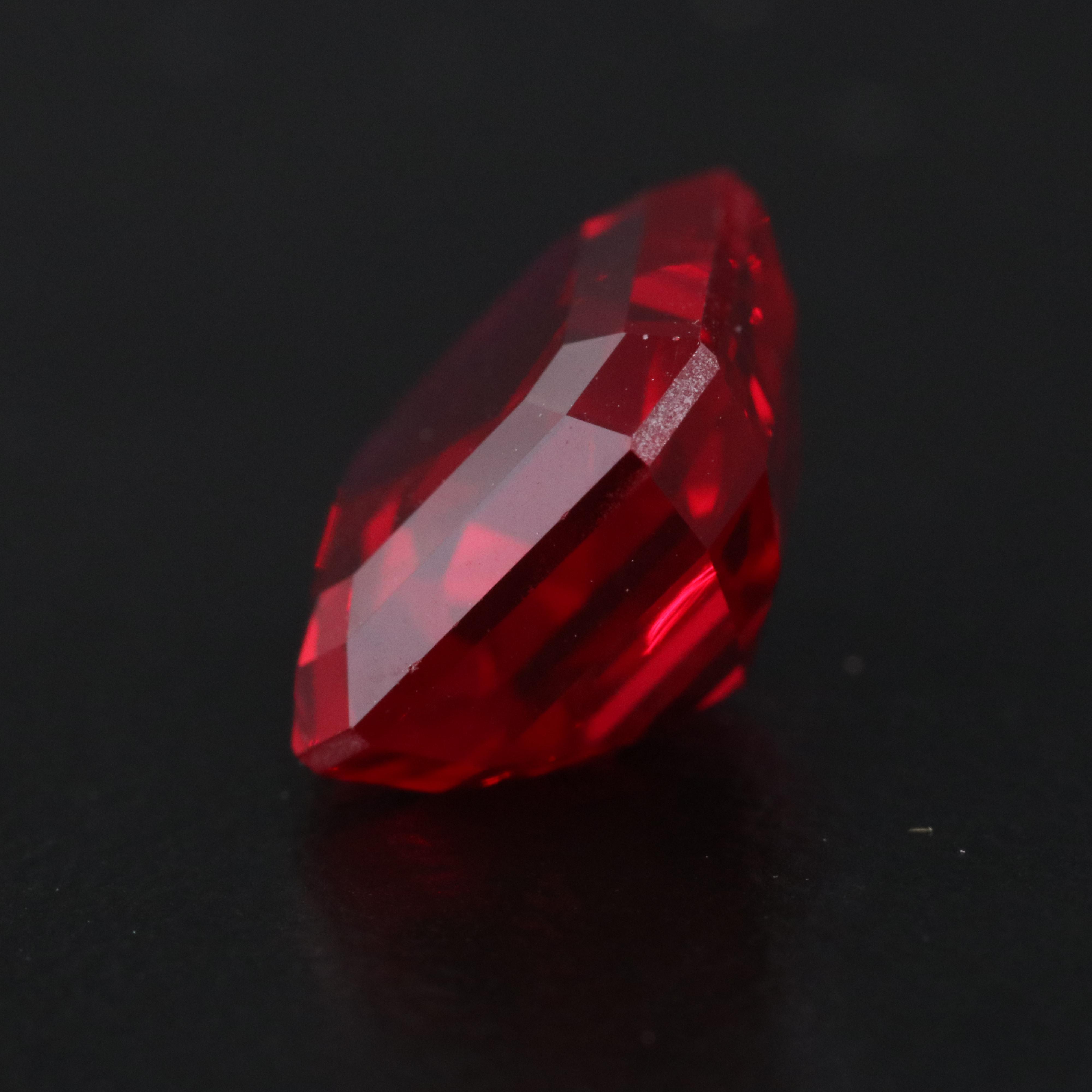 Loose 6.71 CT Lab Grown Ruby