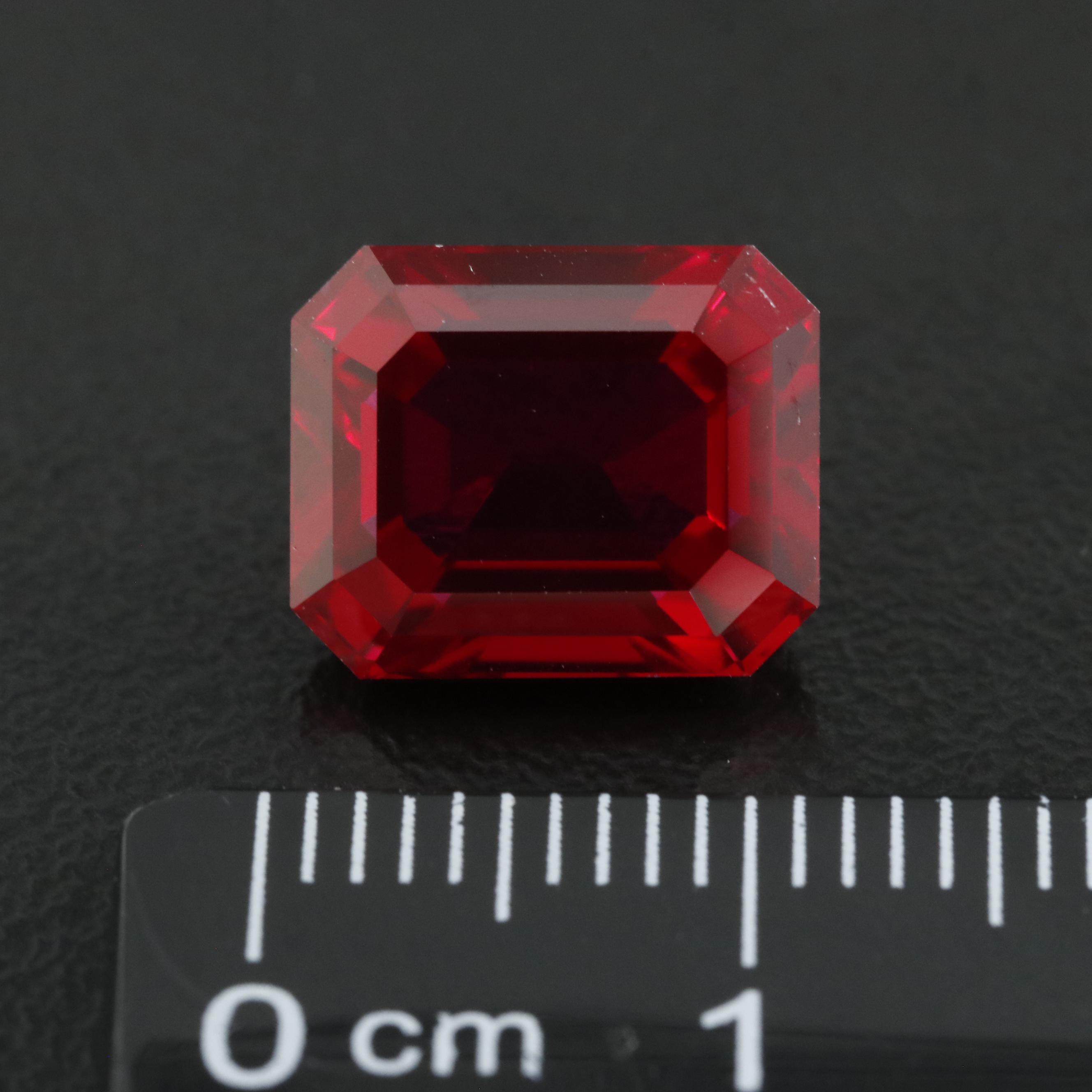 Loose 6.73 CT Lab Grown Ruby